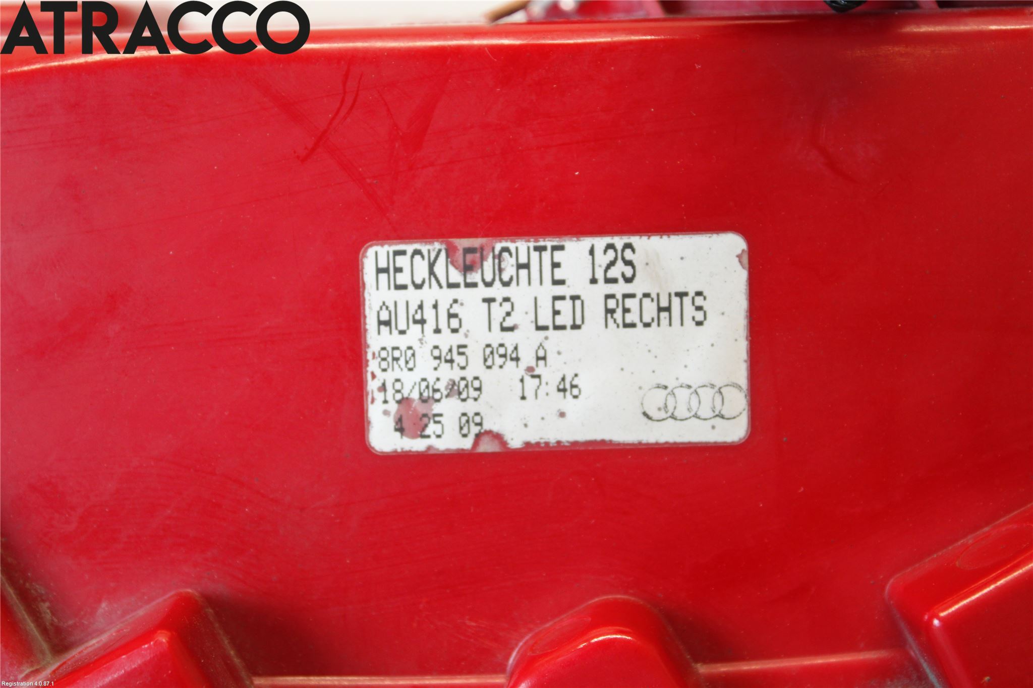 Audi Q5 09-16 Baklykt Høyre