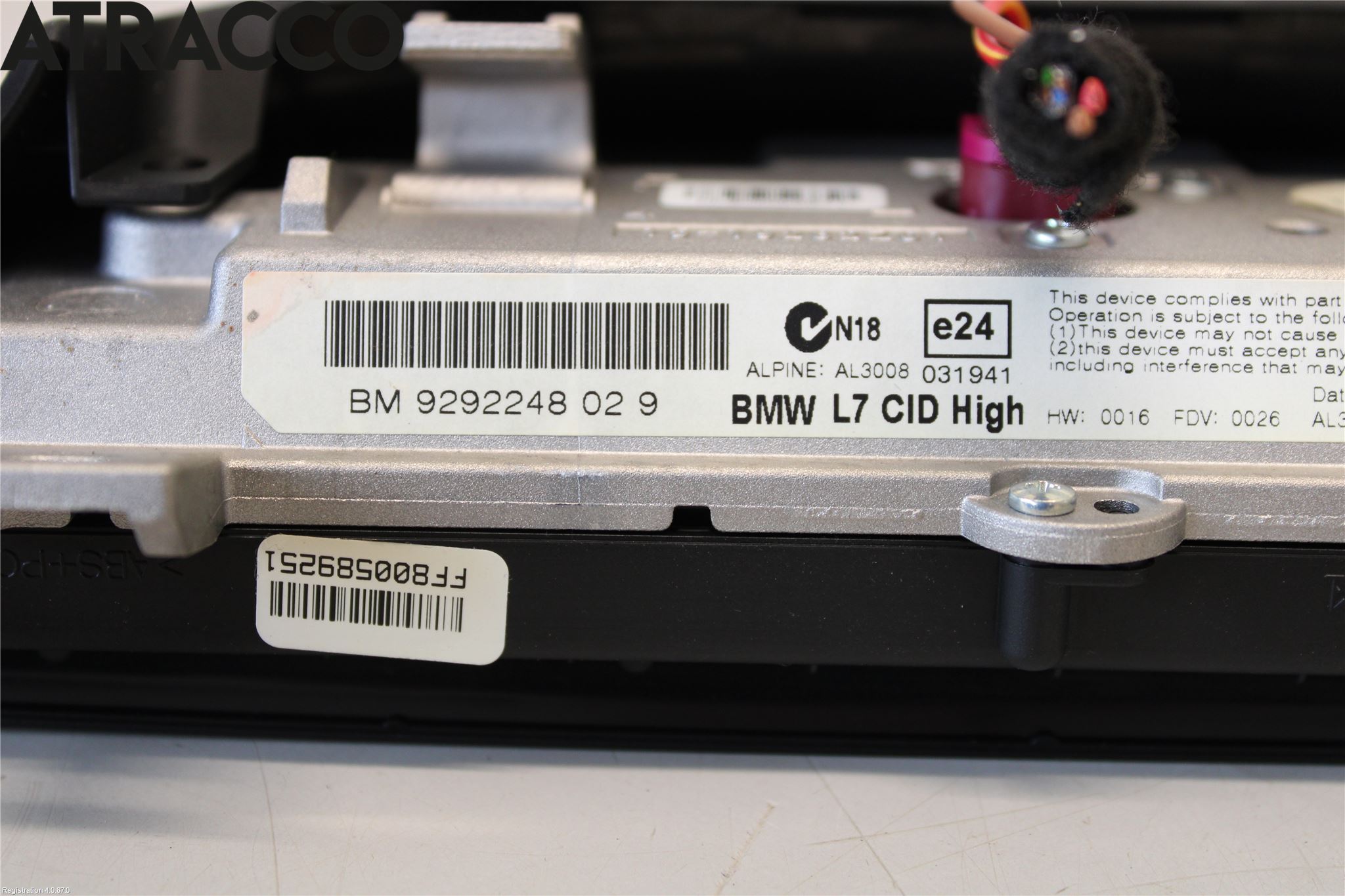 BMW 3 F30/F31/F80 12-19 Multifunktionsdisplay