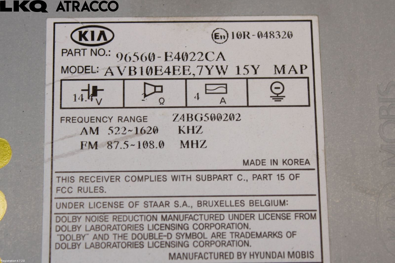 Kia SOUL 09- Stereo Radio