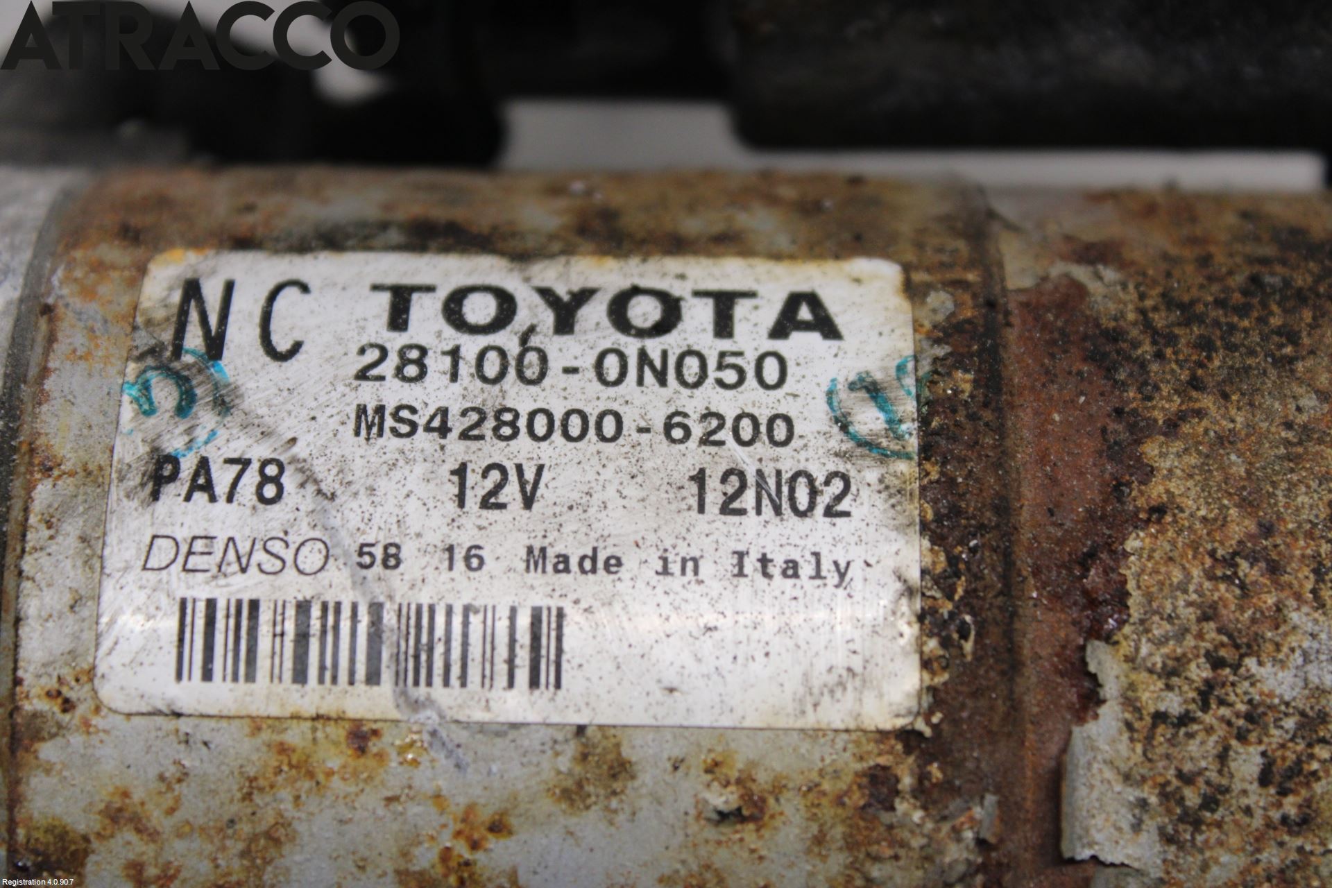 Toyota YARIS XP130 12-14 Startmotor Diesel