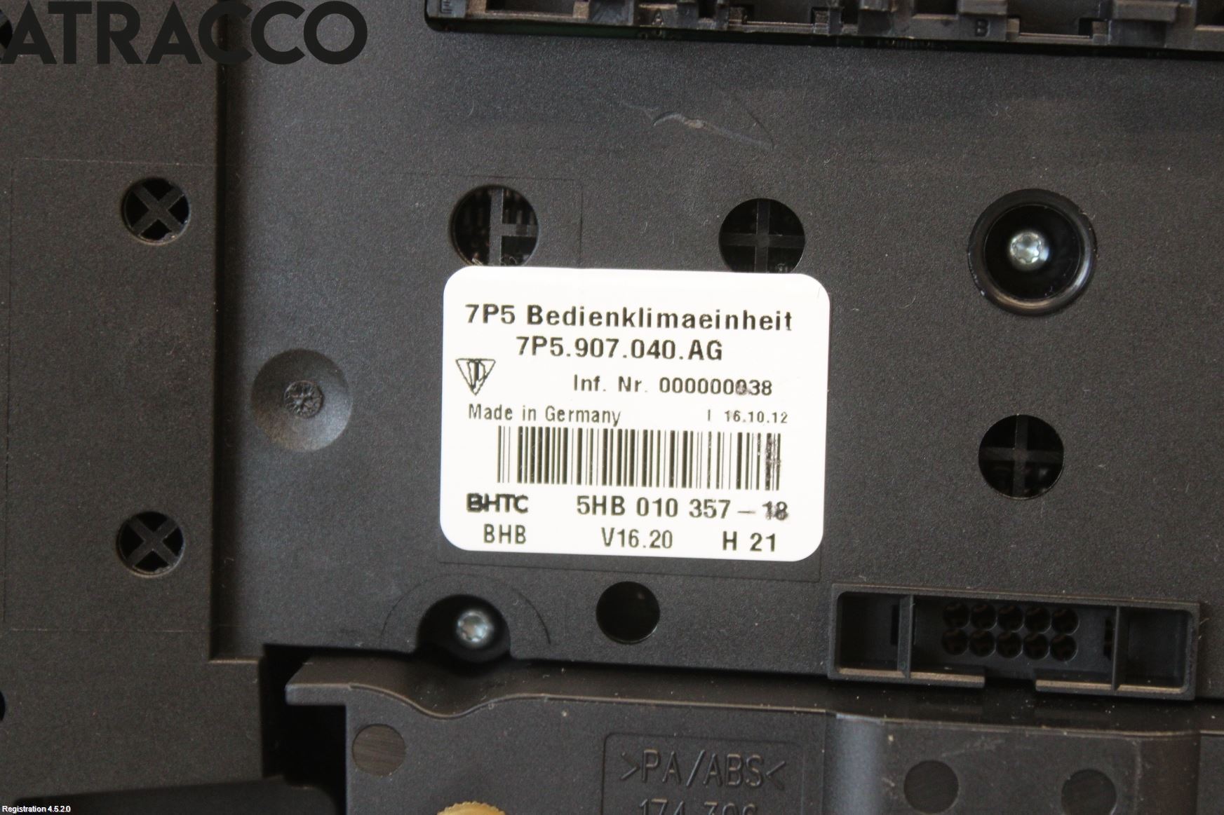 Porsche CAYENNE 03- Varme Ac Betjening-Display