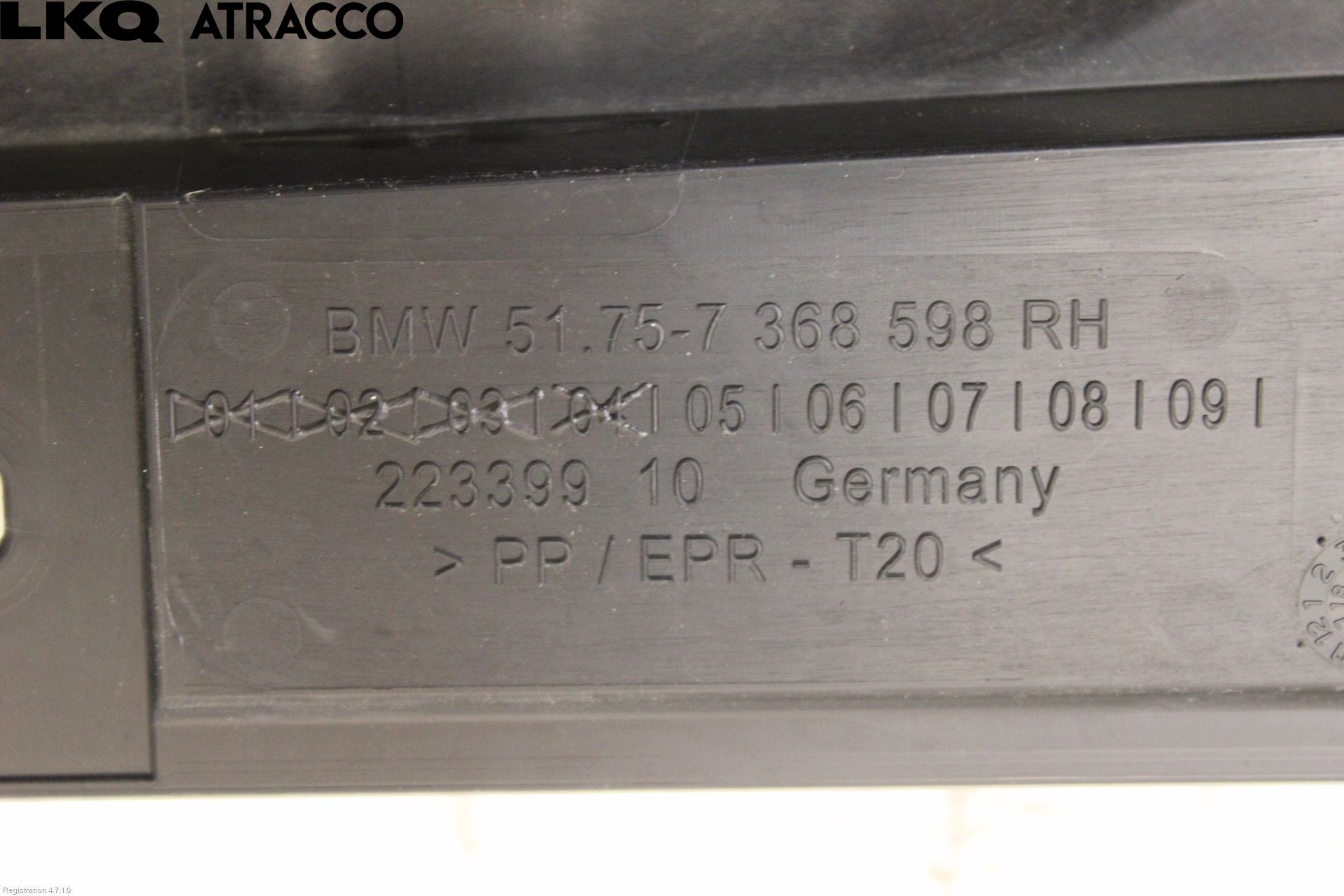 BMW i3 I01 13-22 Kanalskjørt Høyre