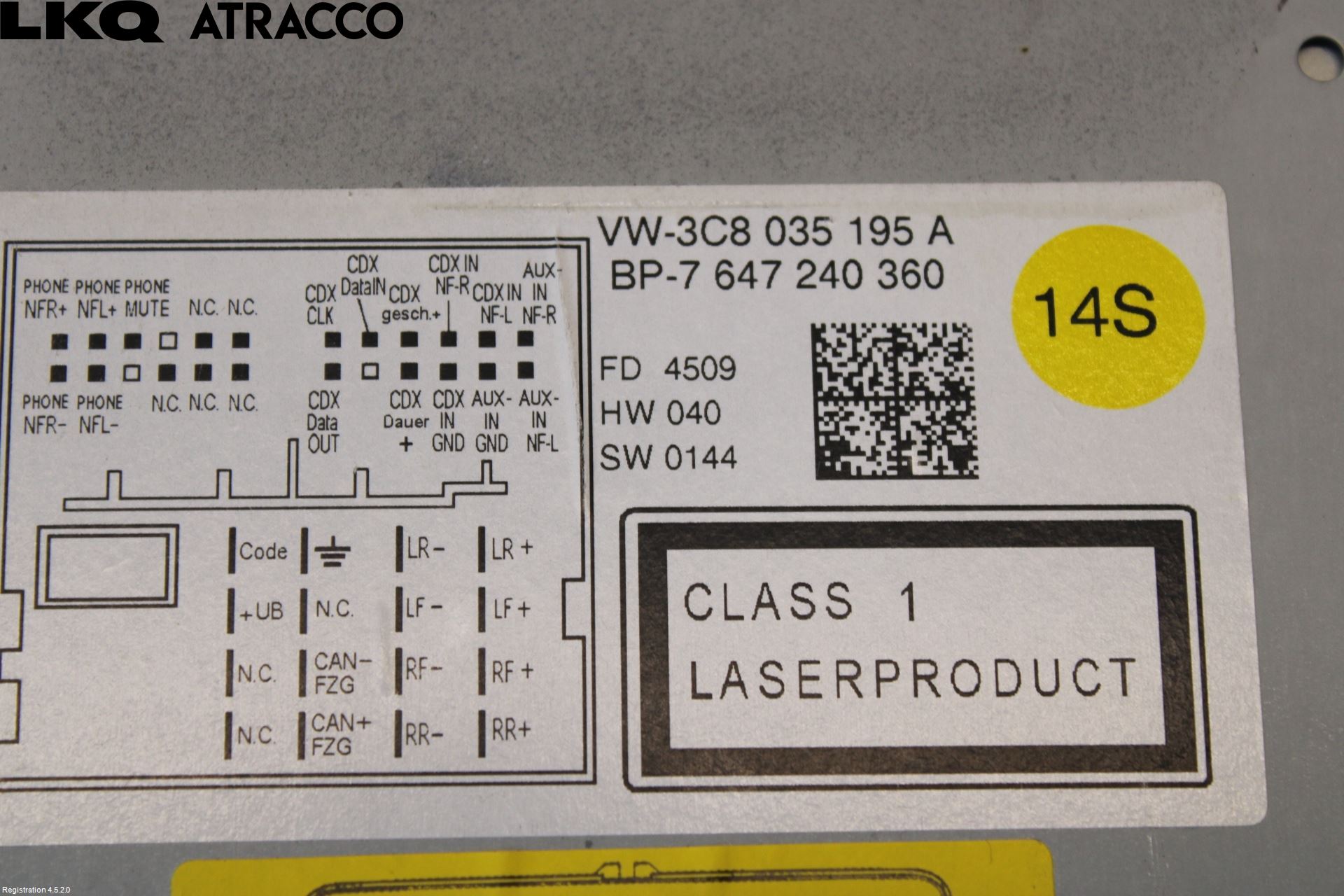 Volkswagen VW GOLF VI 09-13 Stereo Radio Med Cd