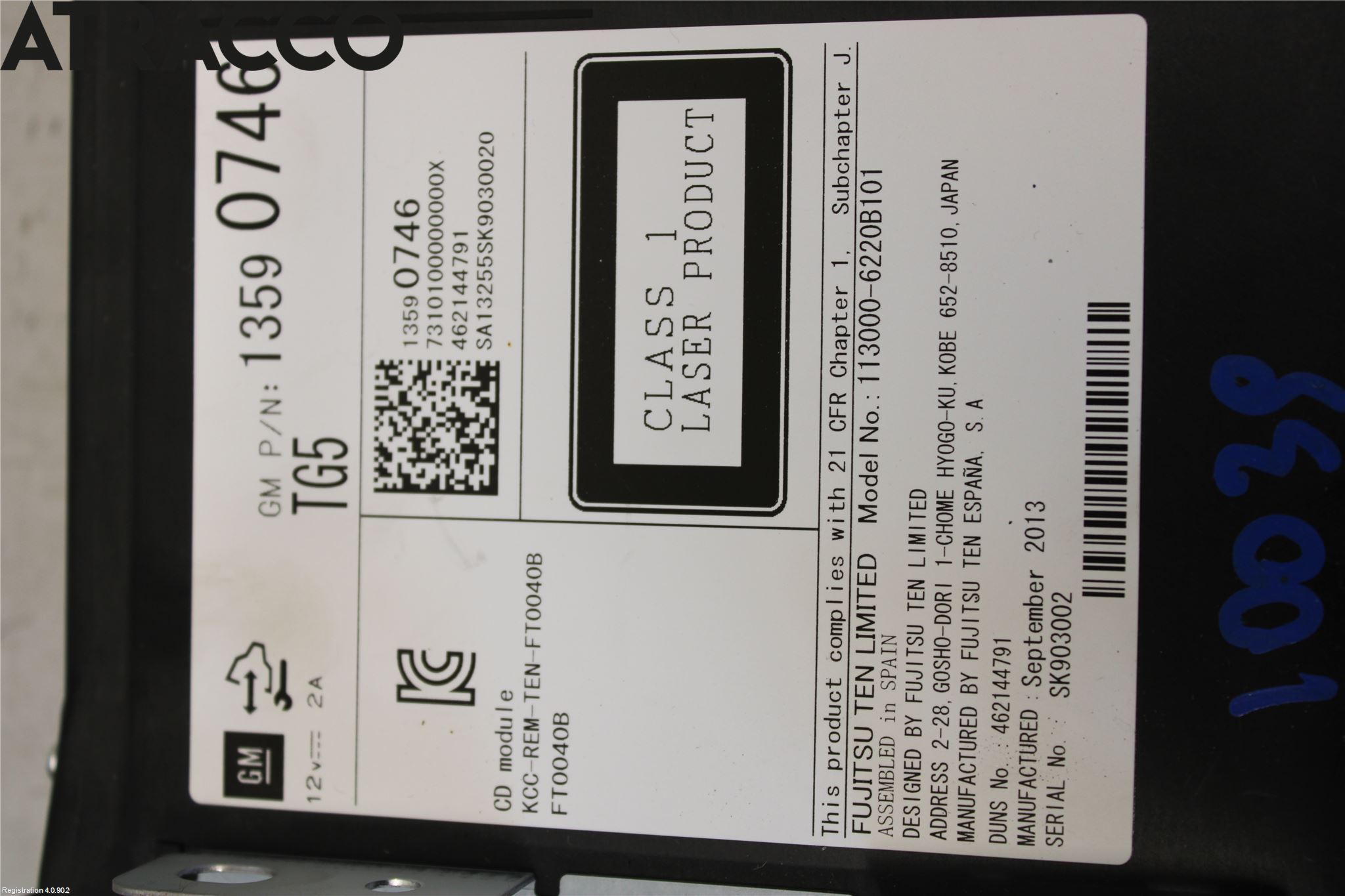 Opel INSIGNIA 09-16 Stereo Cd Veksler