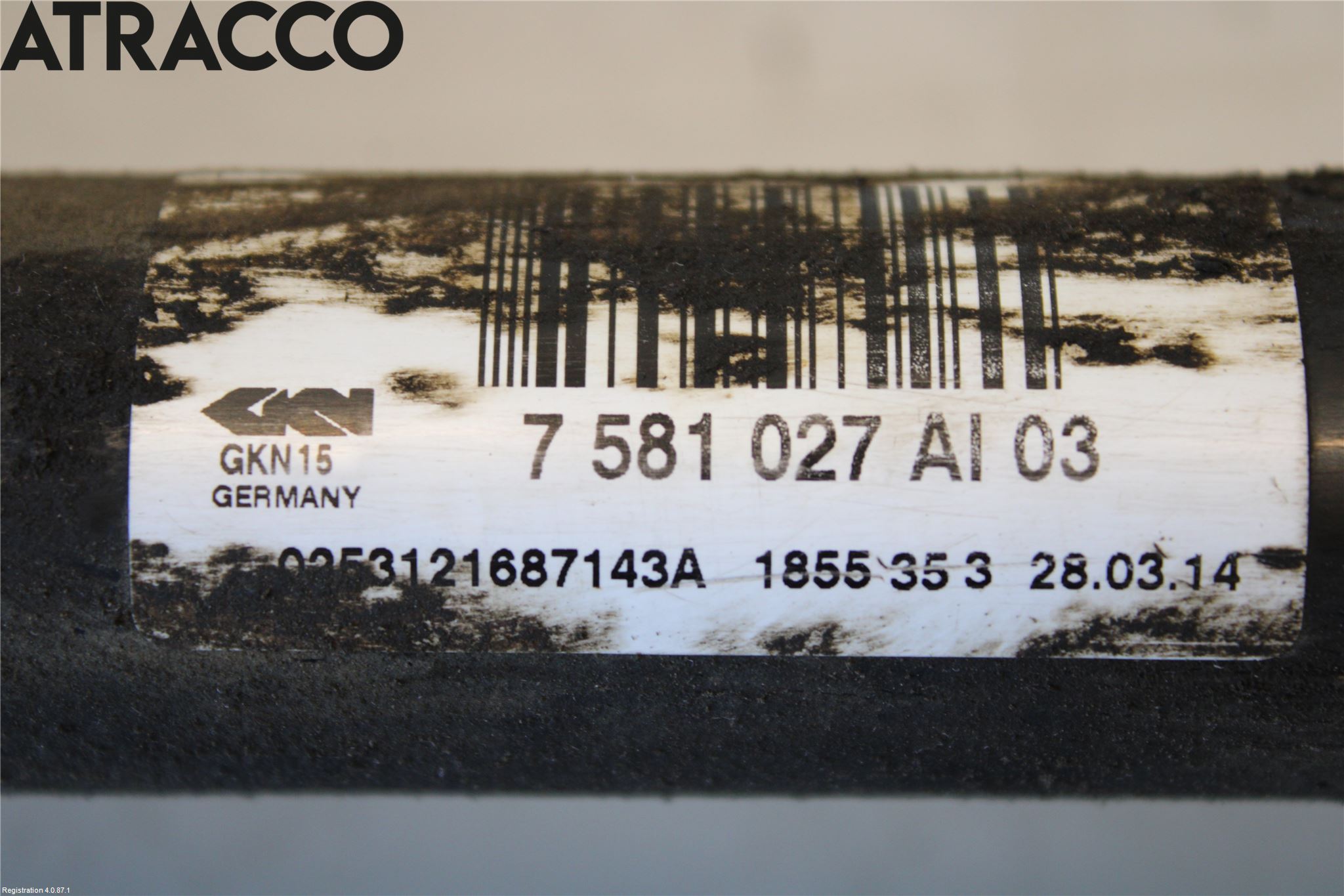 BMW 5 F10/F11/F18 09-17 Drivaksel Bak Kompl Venstre