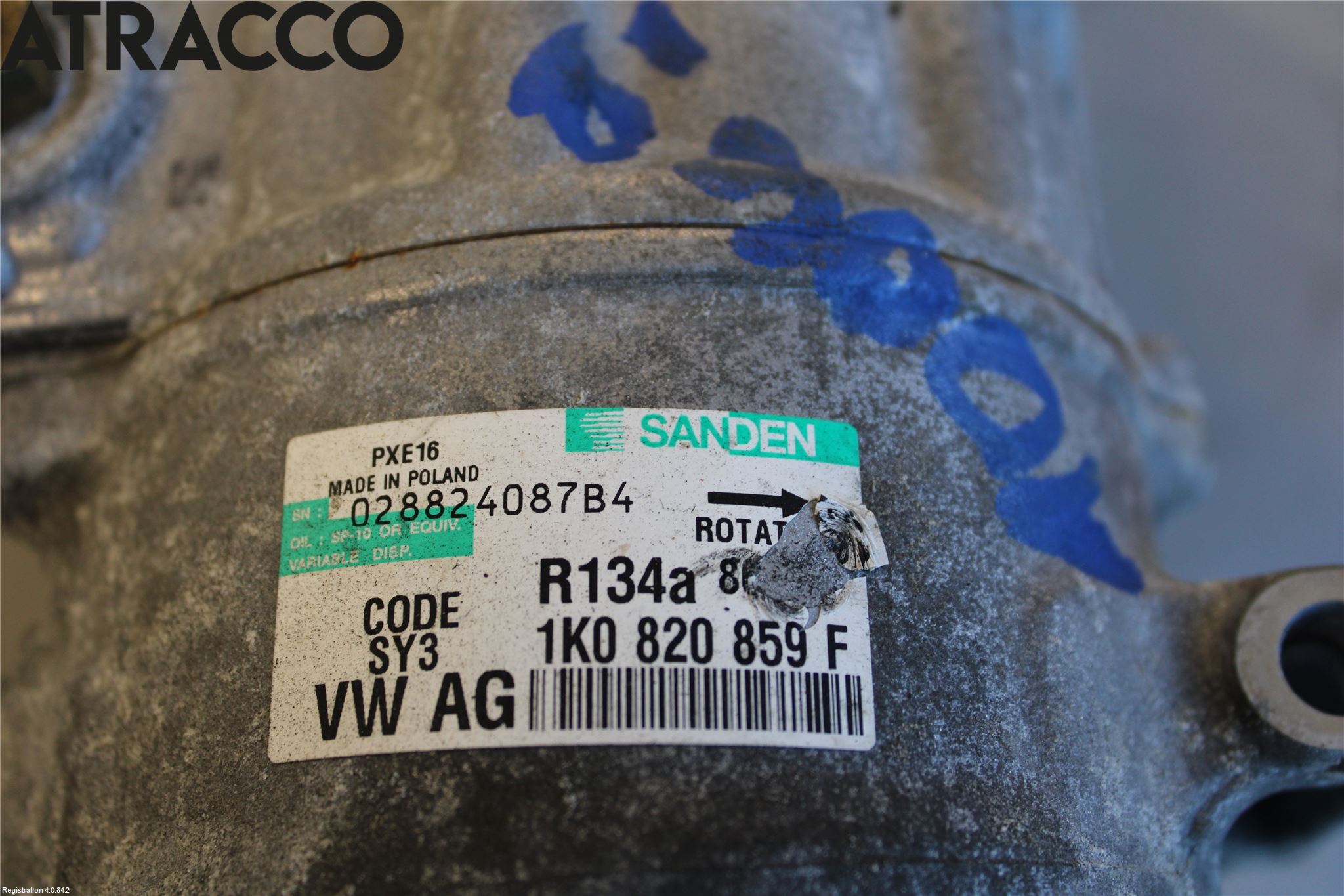 Volkswagen VW GOLF V 04-09 Varme Ac Kompressor