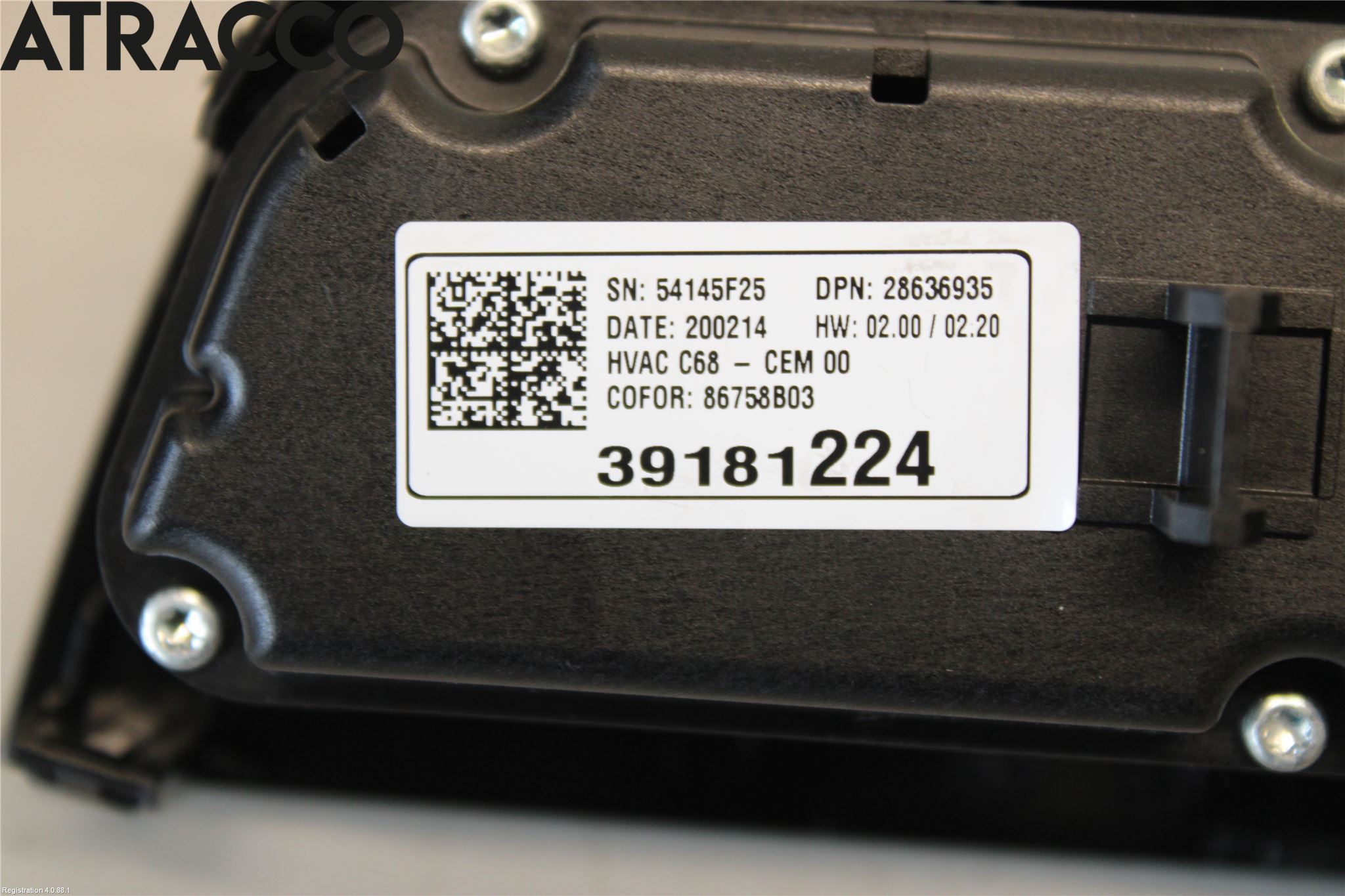 Opel CORSA F, CORSA-E 20- Varme Ac Betjening-Display