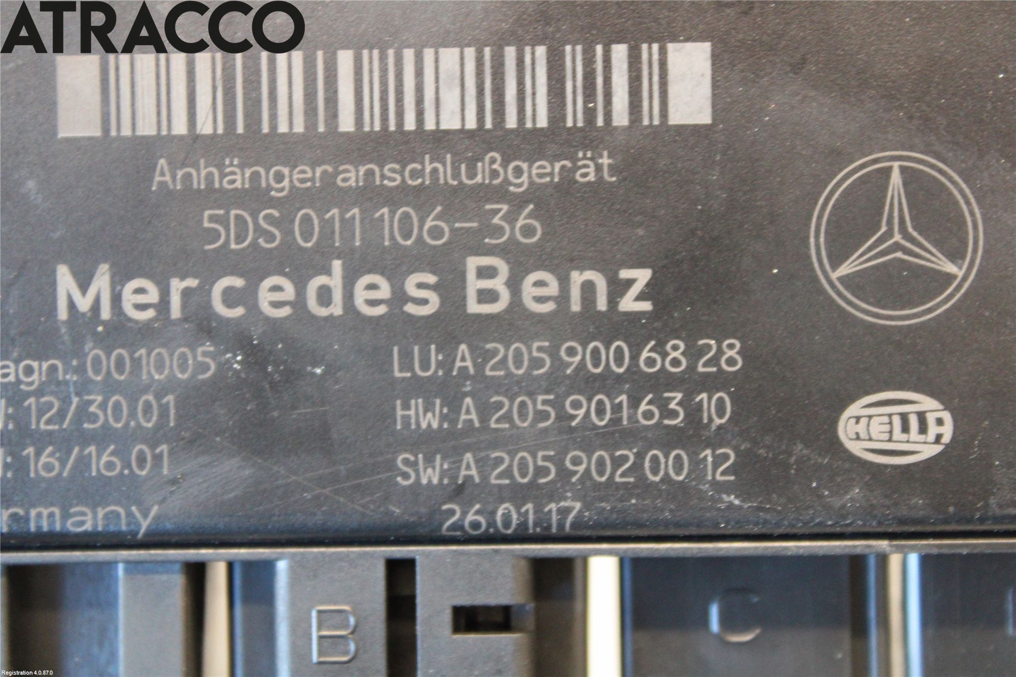 Mercedes-Benz MB C-KLASS (W205) 14-21 Styreenhet Tilhengerfeste