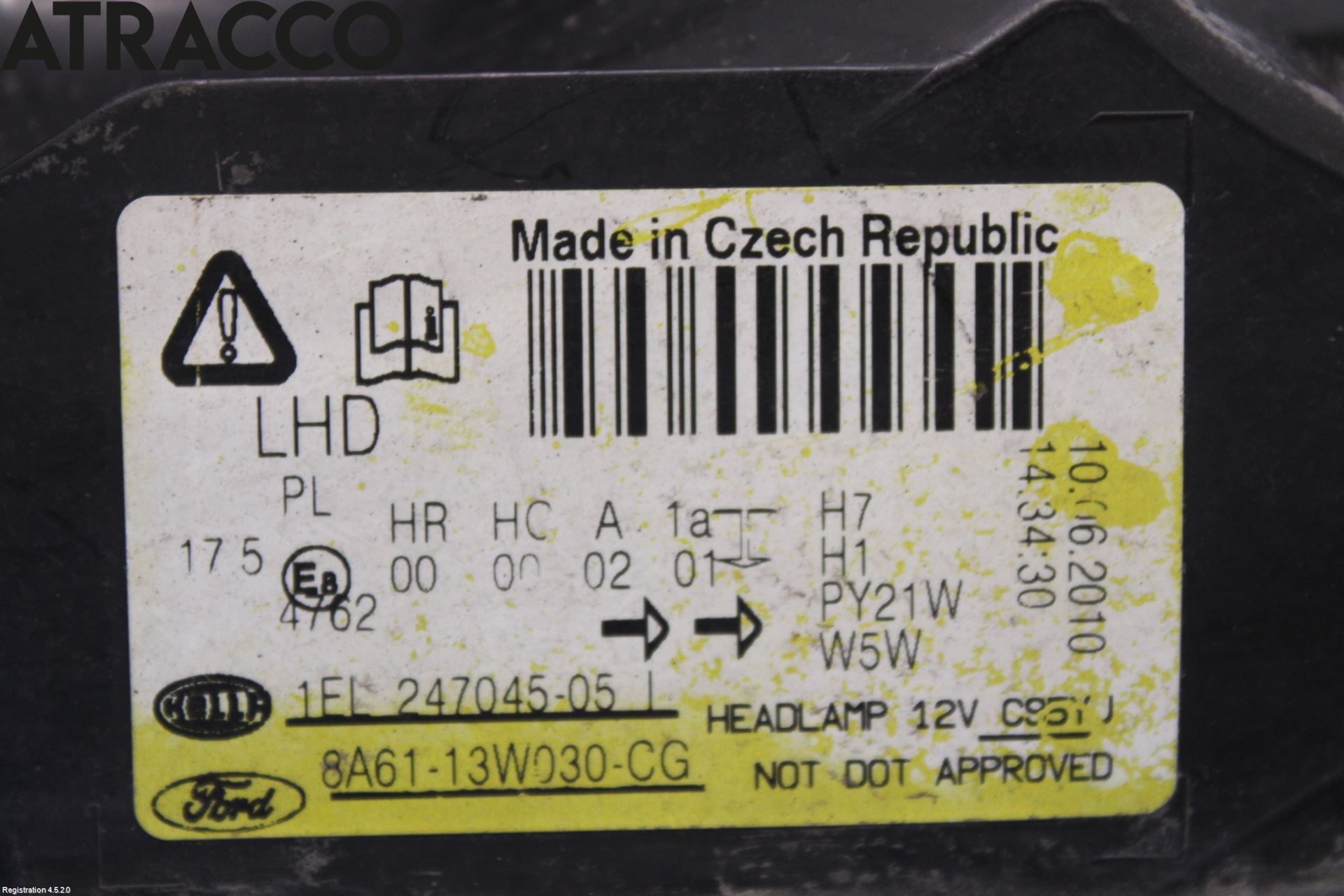 Ford FIESTA 09-12 Frontlykt Venstre