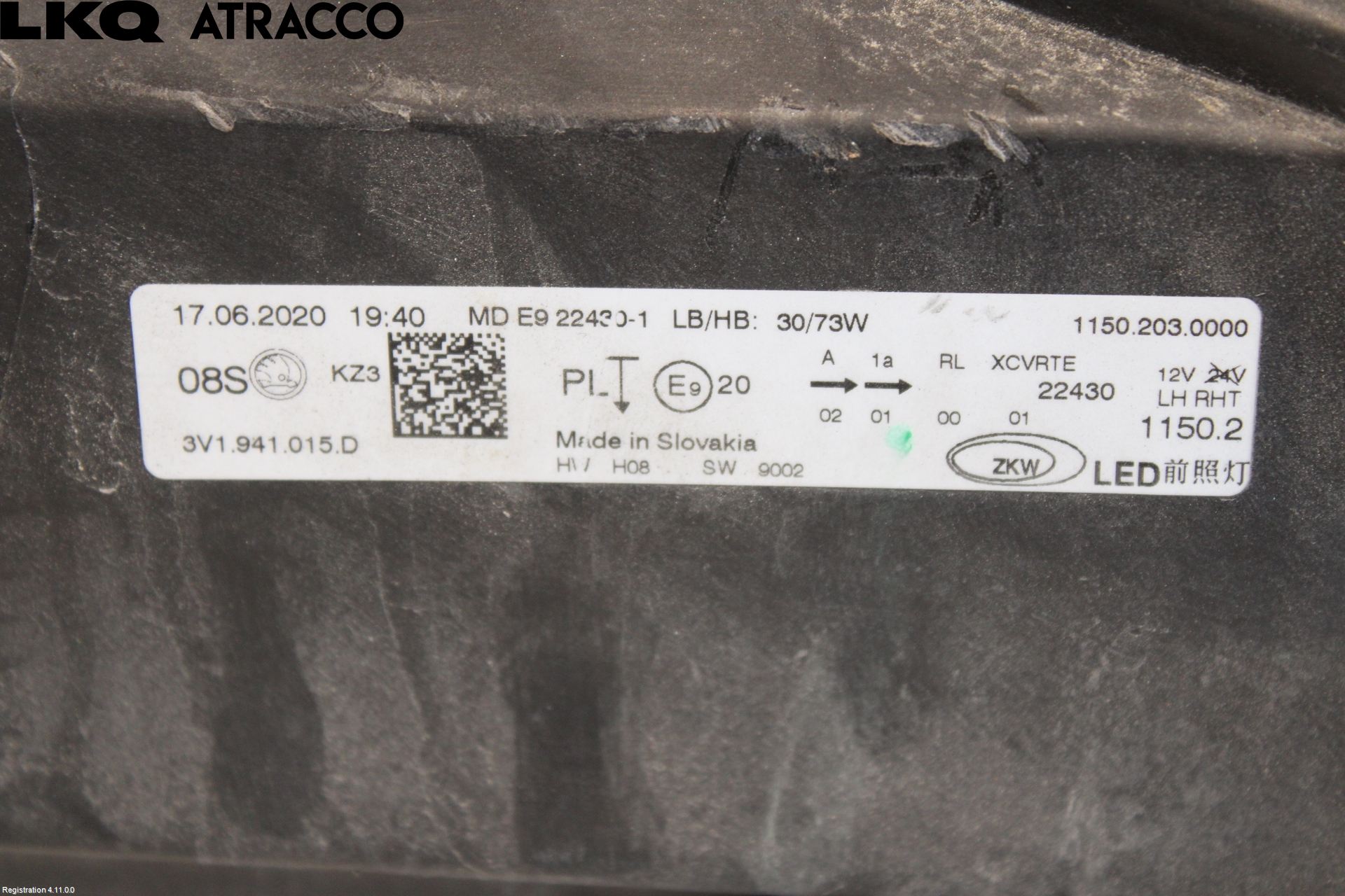 Skoda SUPERB 16-24 Frontlykt Venstre