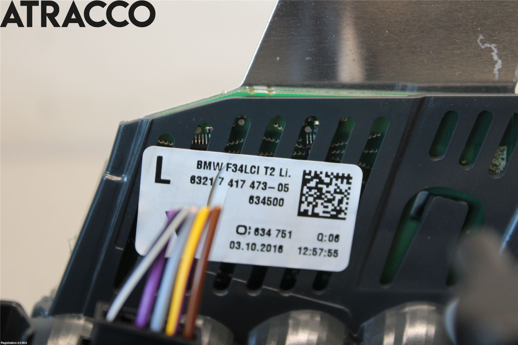 BMW 3 GT F34 13-19 Baklykt Venstre  På Luke(Indre