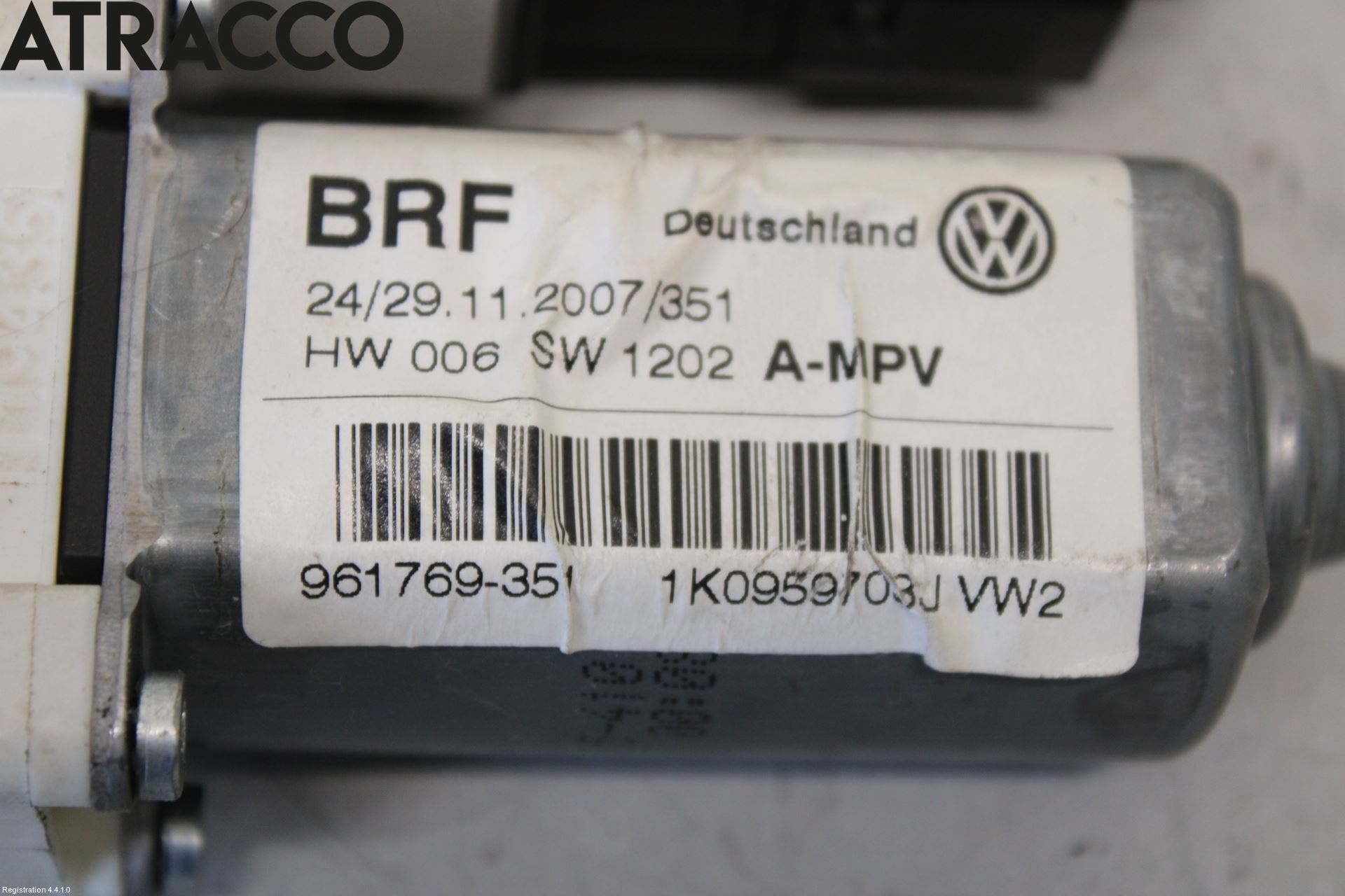 Volkswagen VW TOURAN 03-10 Vindusheismotor