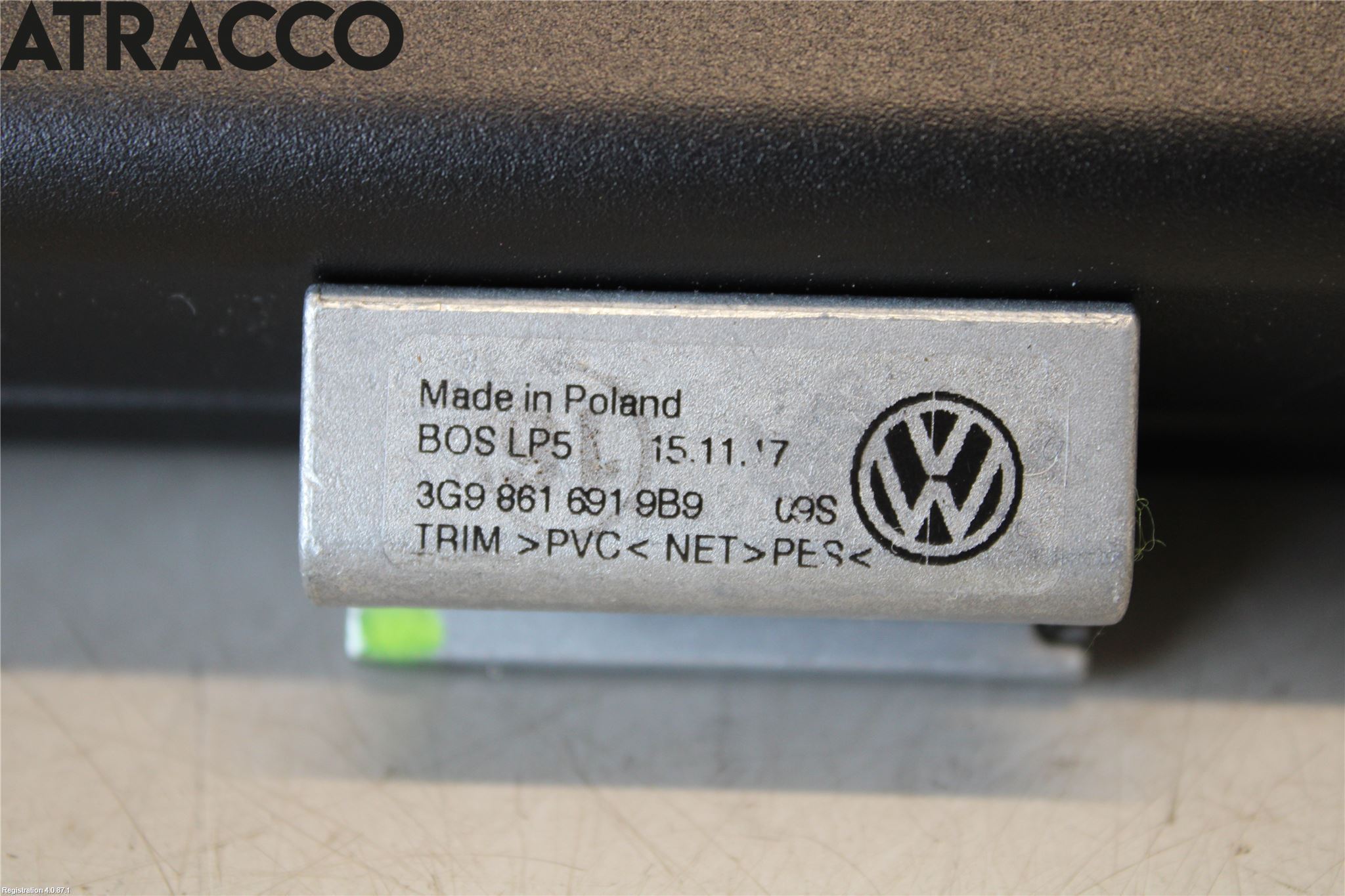 Volkswagen VW PASSAT 15-19 Innr Lastenett