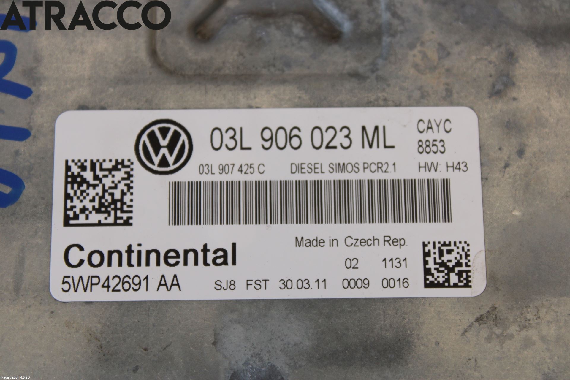 Volkswagen VW GOLF VI 09-13 Styreenhet Innsprøytning