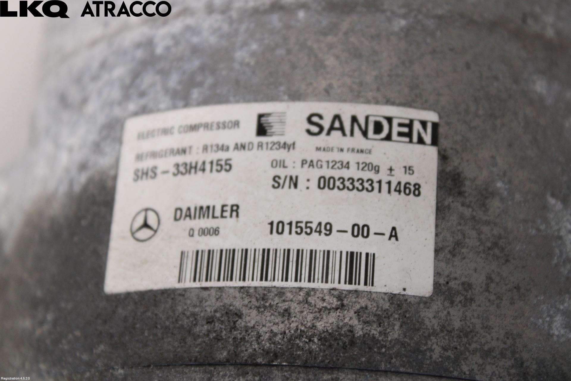 Mercedes-Benz MB B-KLASS (W246/W242) 12-19 Varme Ac Kompressor