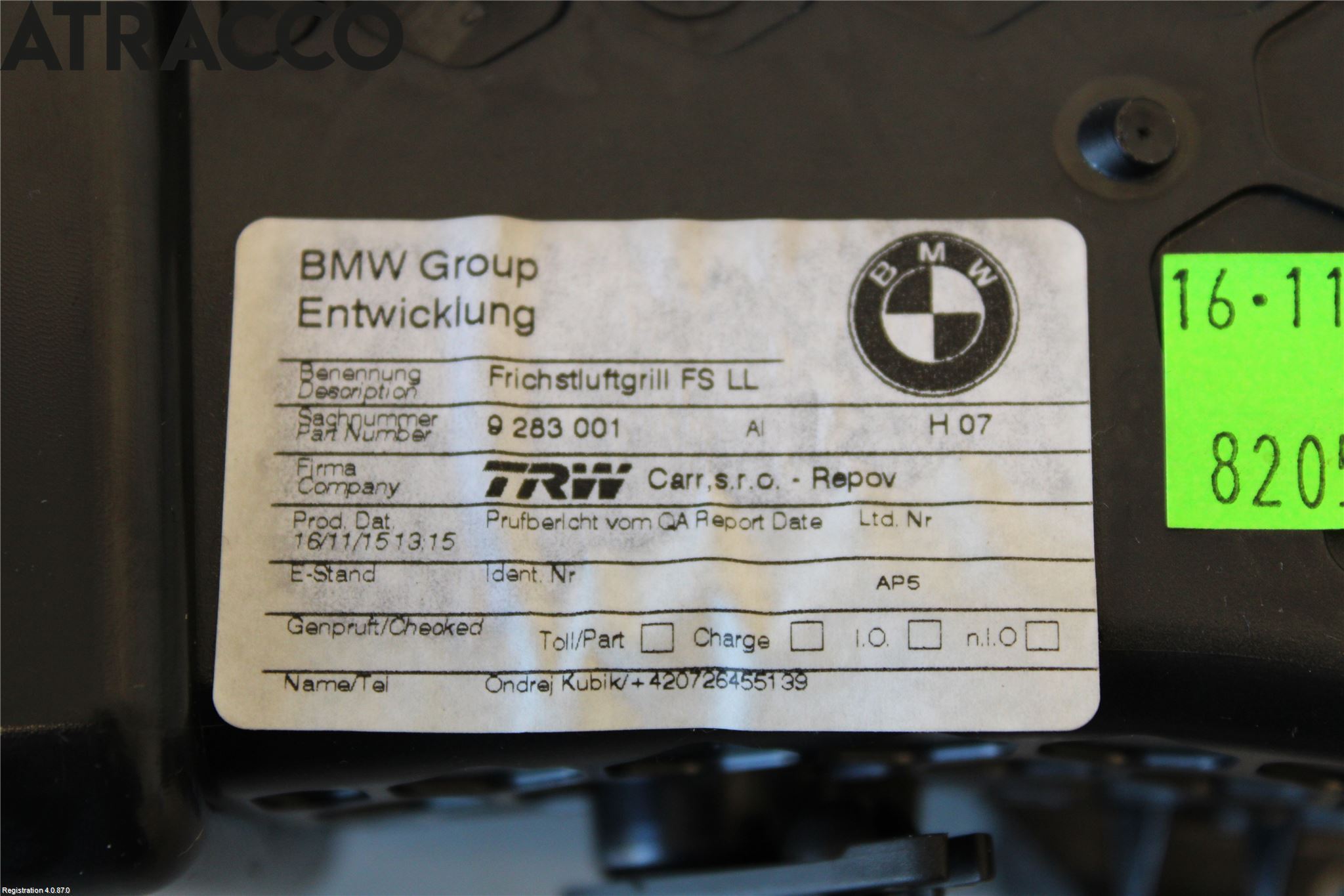 BMW i3 I01 13-22 Dashbord Kanal - Dyse