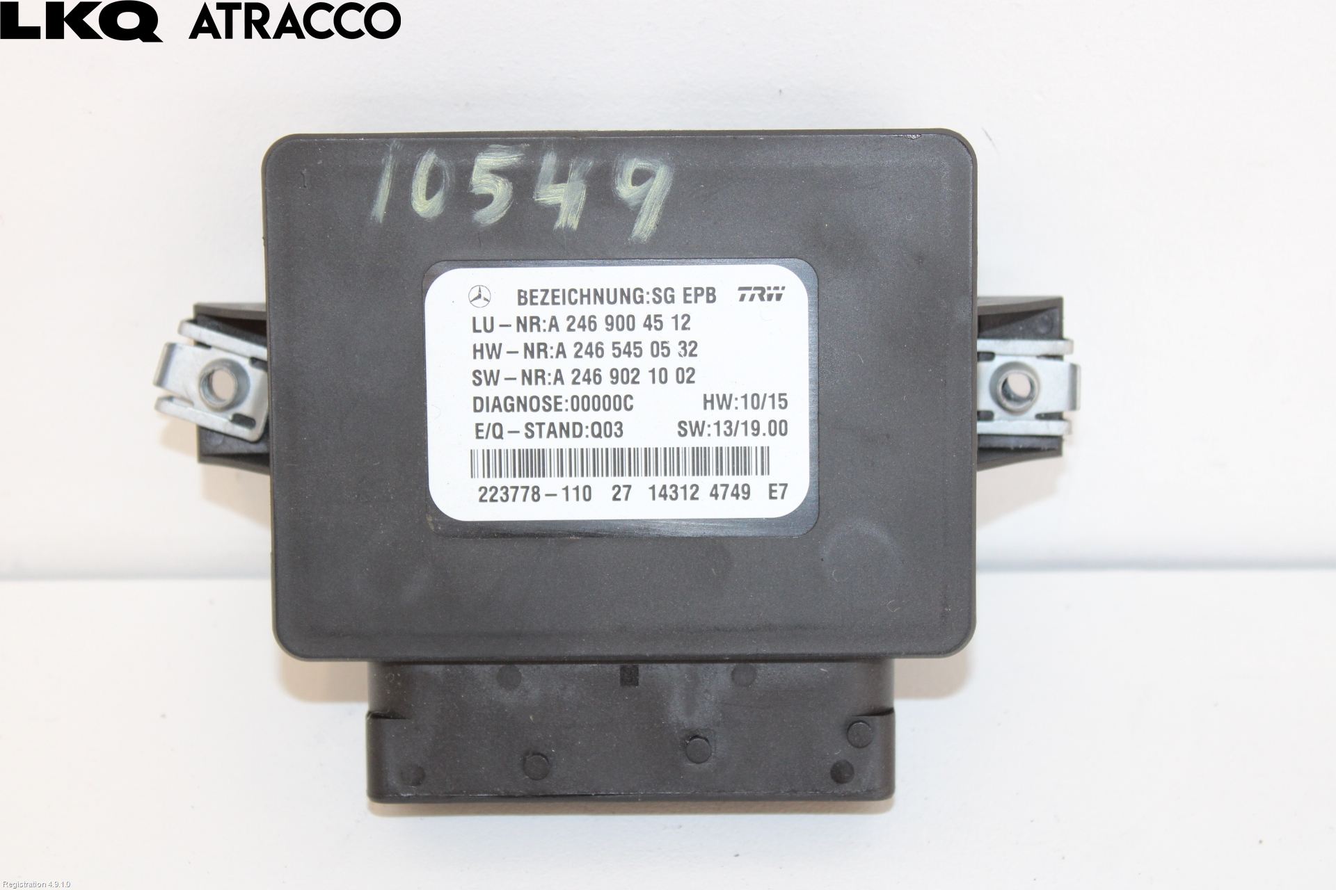 Mercedes-Benz MB B-KLASS (W246/W242) 12-19 Styreenhet Parkbrems