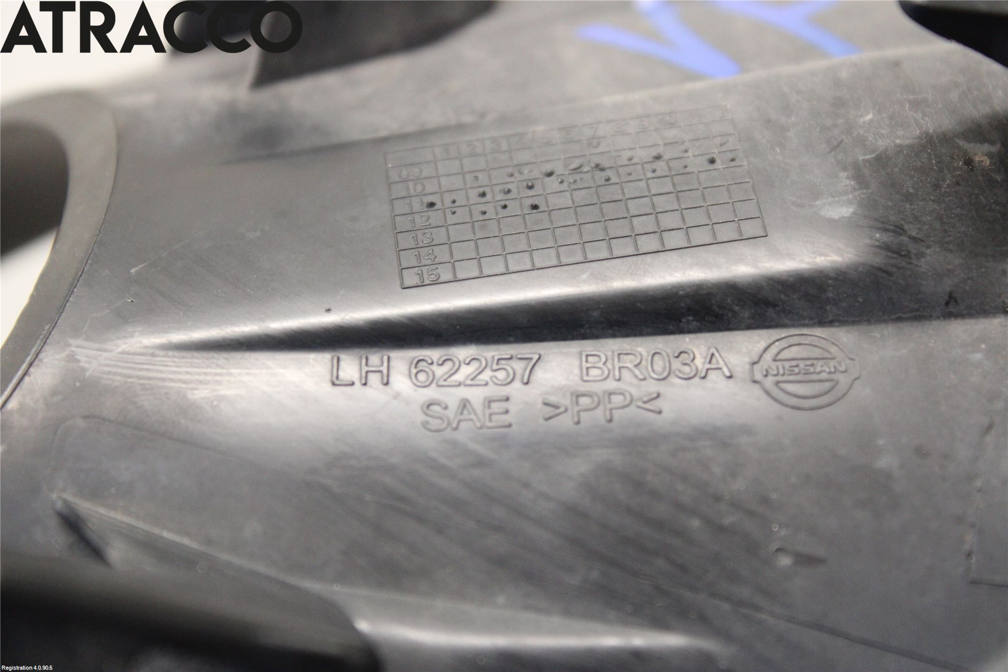 Nissan QASHQAI+2  10-14 Frontlykt Kurve-Tåkelys Ramme