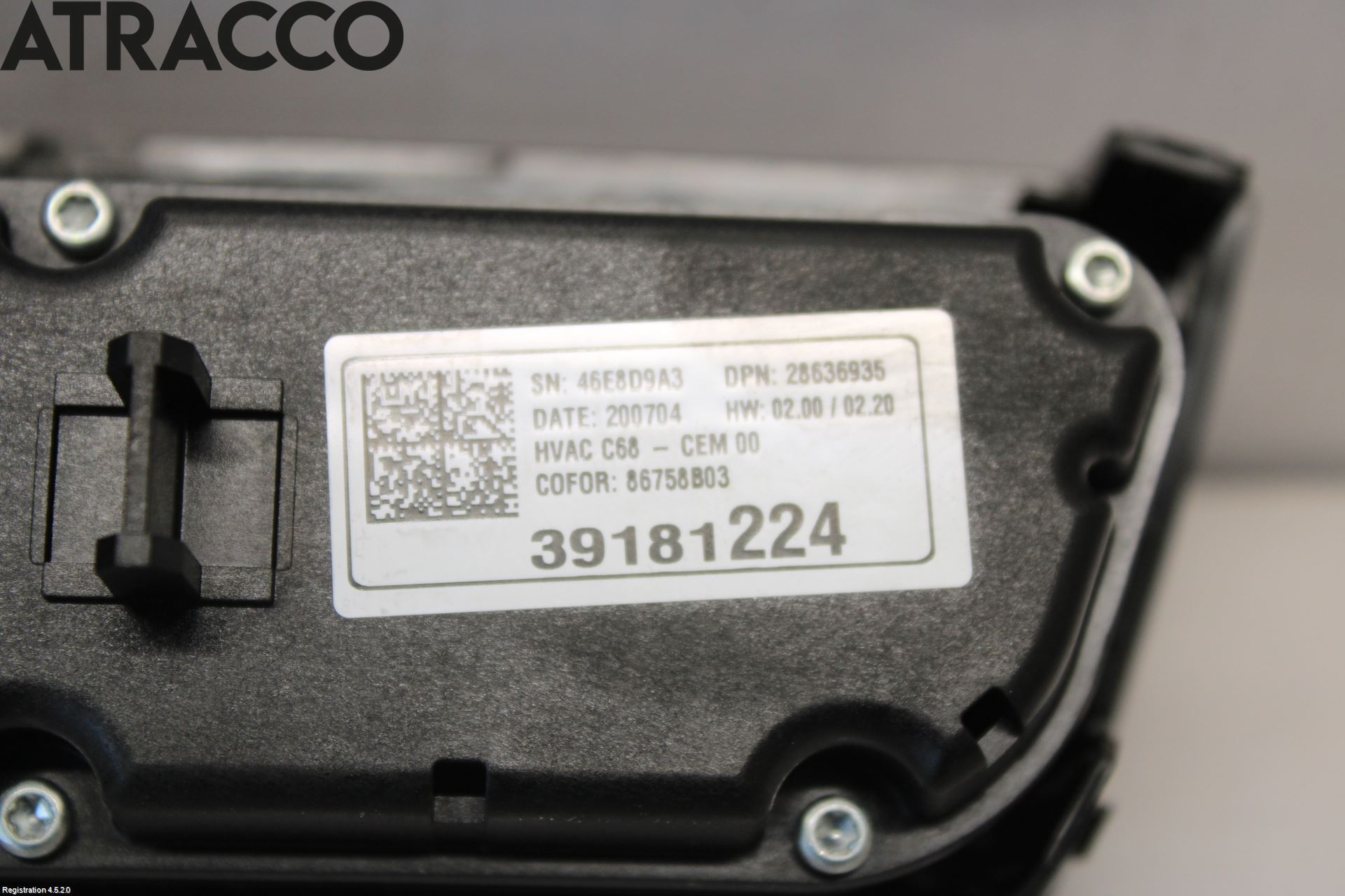 Opel CORSA F, CORSA-E 20- Varme Ac Betjening-Display