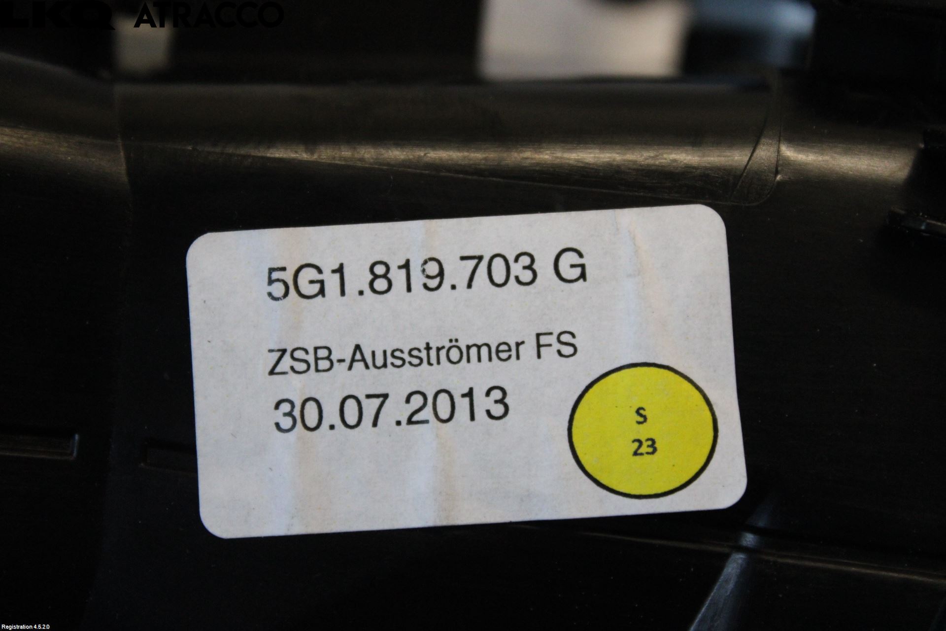 Volkswagen VW GOLF / E-GOLF VII 13-20 Dashbord Kanal - Dyse