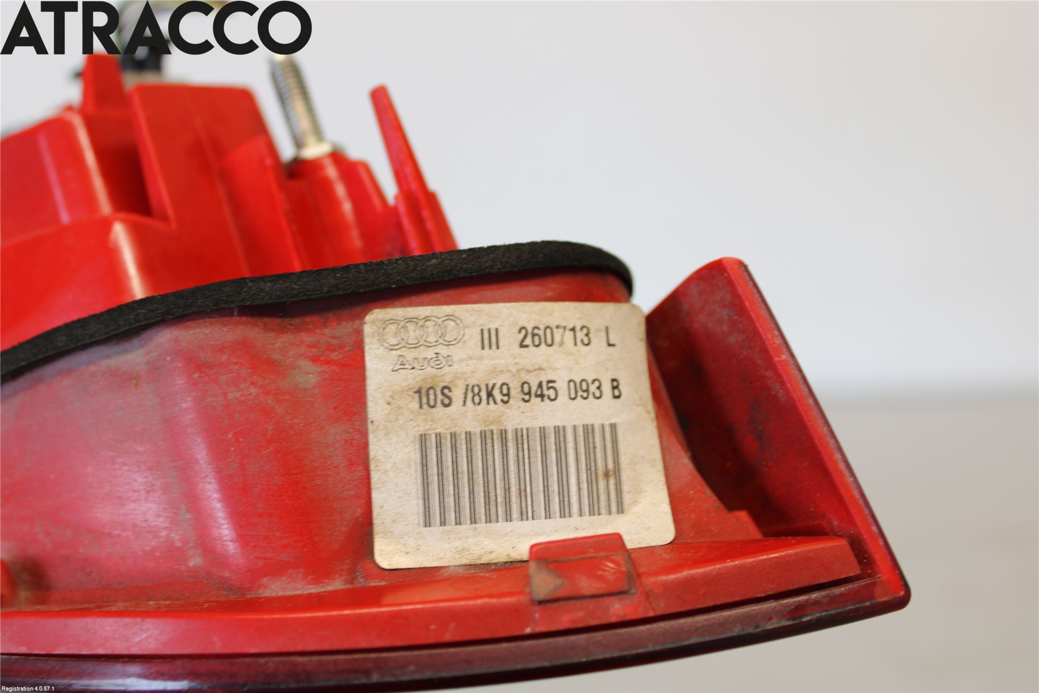 Audi A4/S4 08-11 Baklykt Venstre  På Luke(Indre