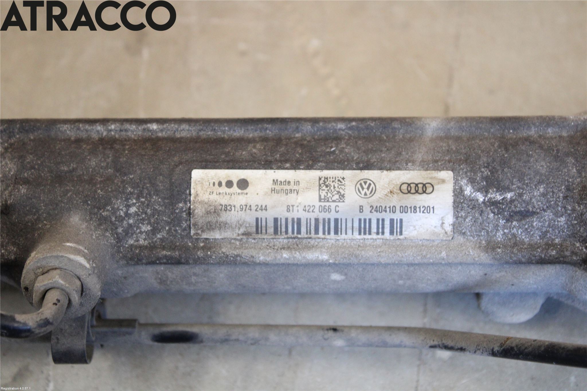 Audi A4/S4 08-11 Servo Snekke - Tannstang