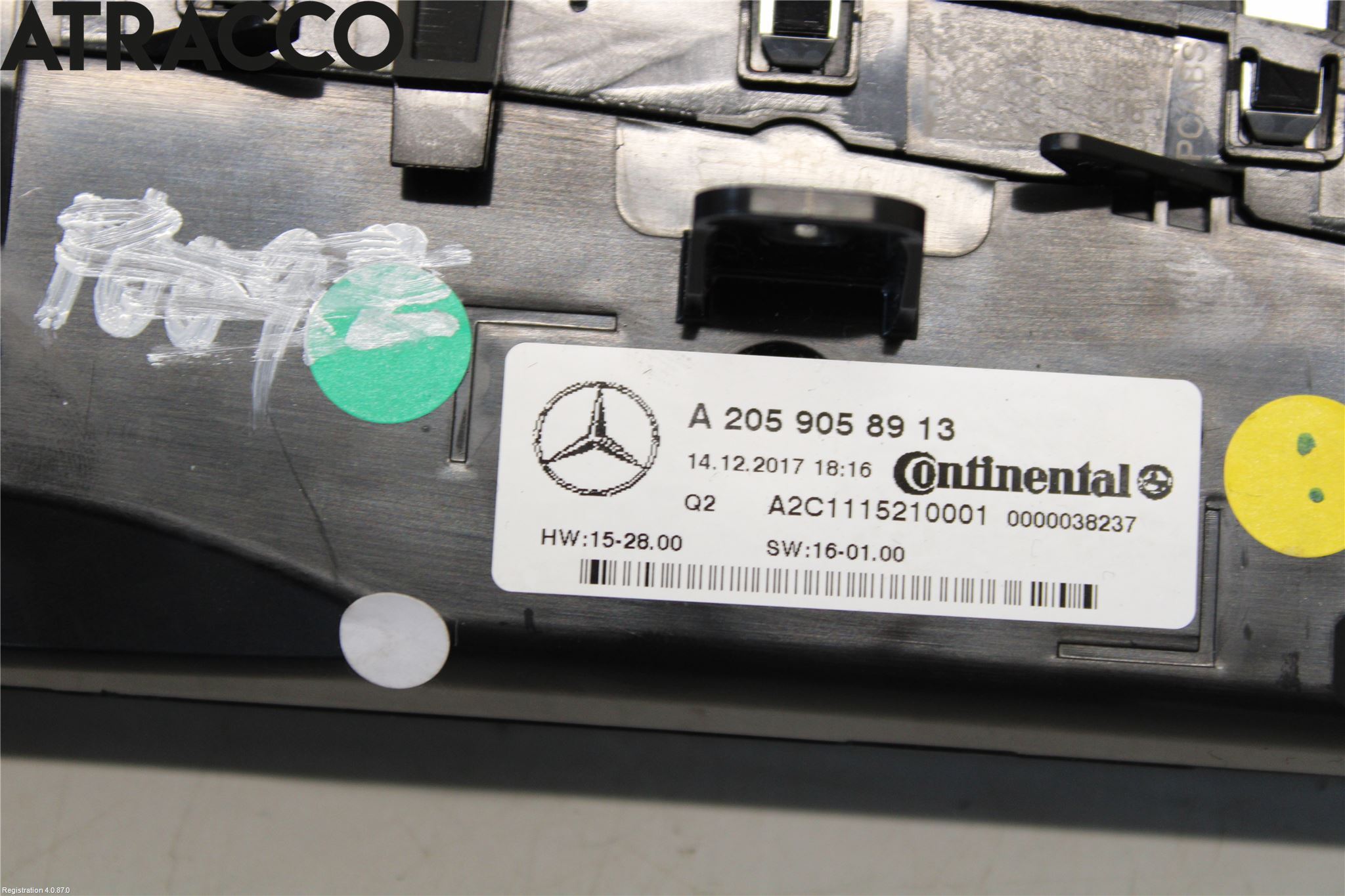 Mercedes-Benz MB C-KLASS (W205) 14-21 Varme Ac Betjening-Display
