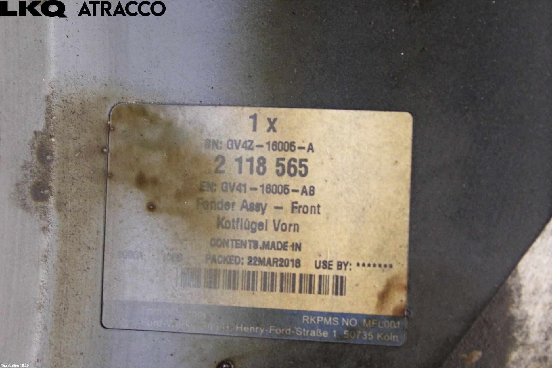 Ford KUGA 13-16 Skjerm Foran Høyre