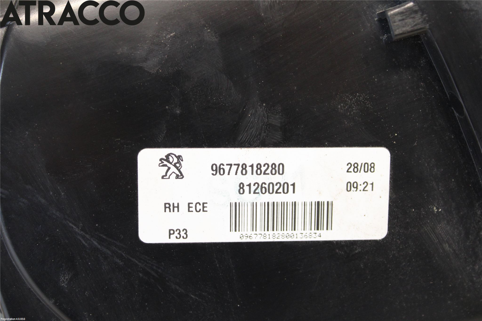 Peugeot 308 14-21 Baklykt Høyre  På Luke(Indre)