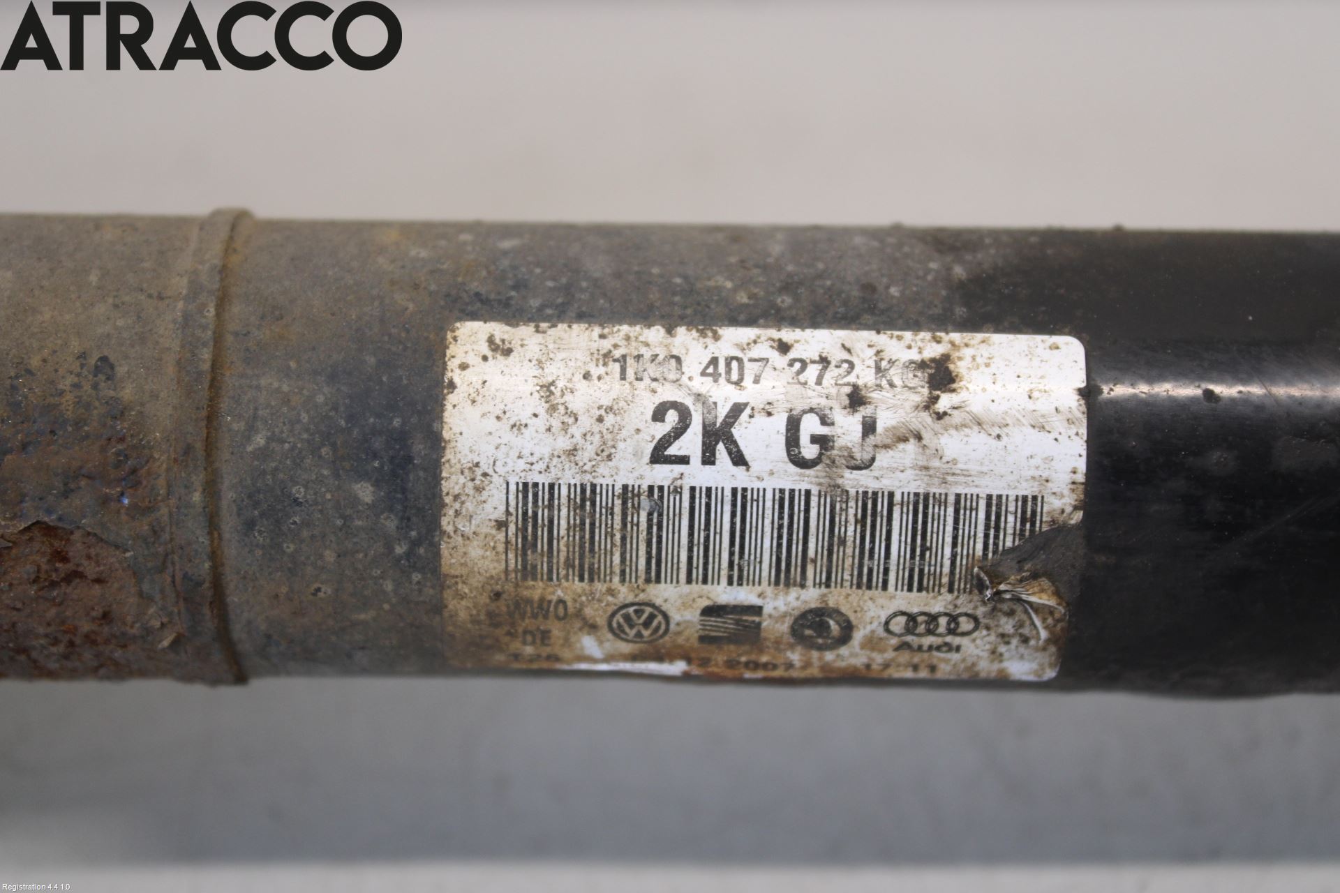 Volkswagen VW TOURAN 03-10 Drivaksel Foran Kompl Høyre