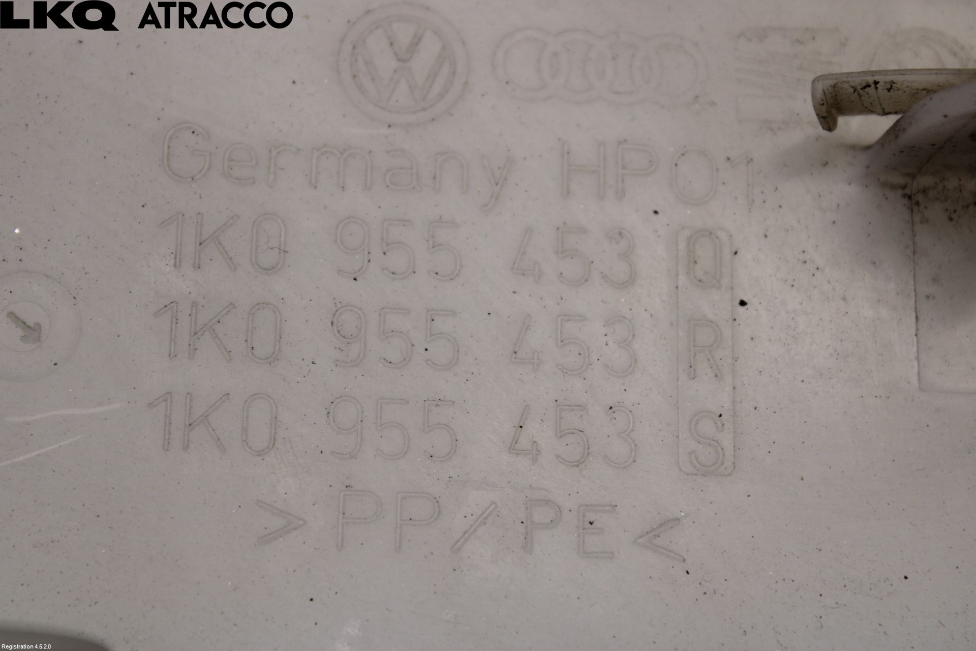 Volkswagen VW GOLF V 04-09 Spylerbeholder Frontrute-Lykte