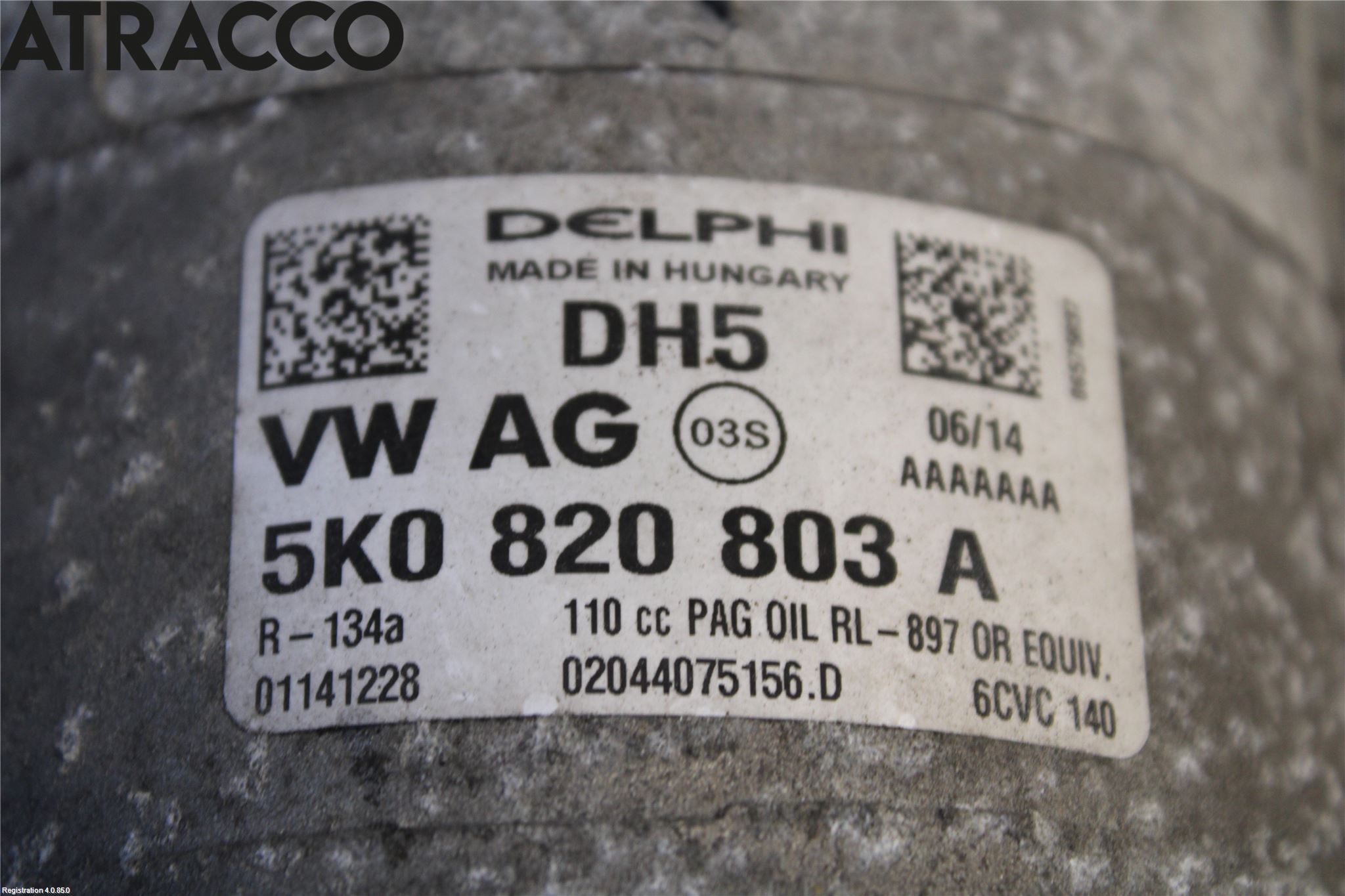 Volkswagen VW PASSAT 11-14 Varme Ac Kompressor