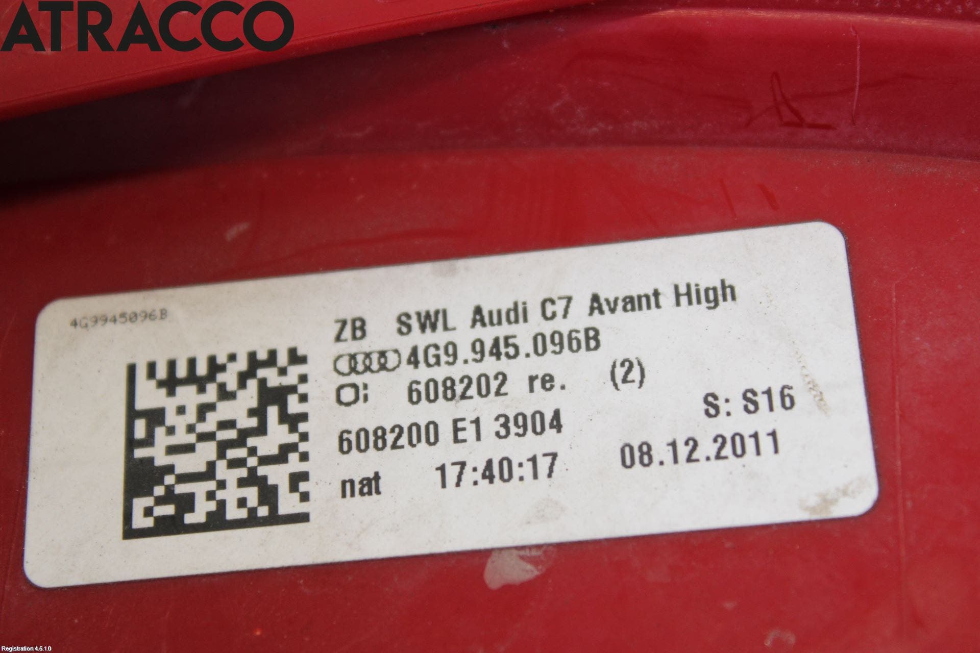 Audi A6/S6 4G 11-18 Baklykt Høyre