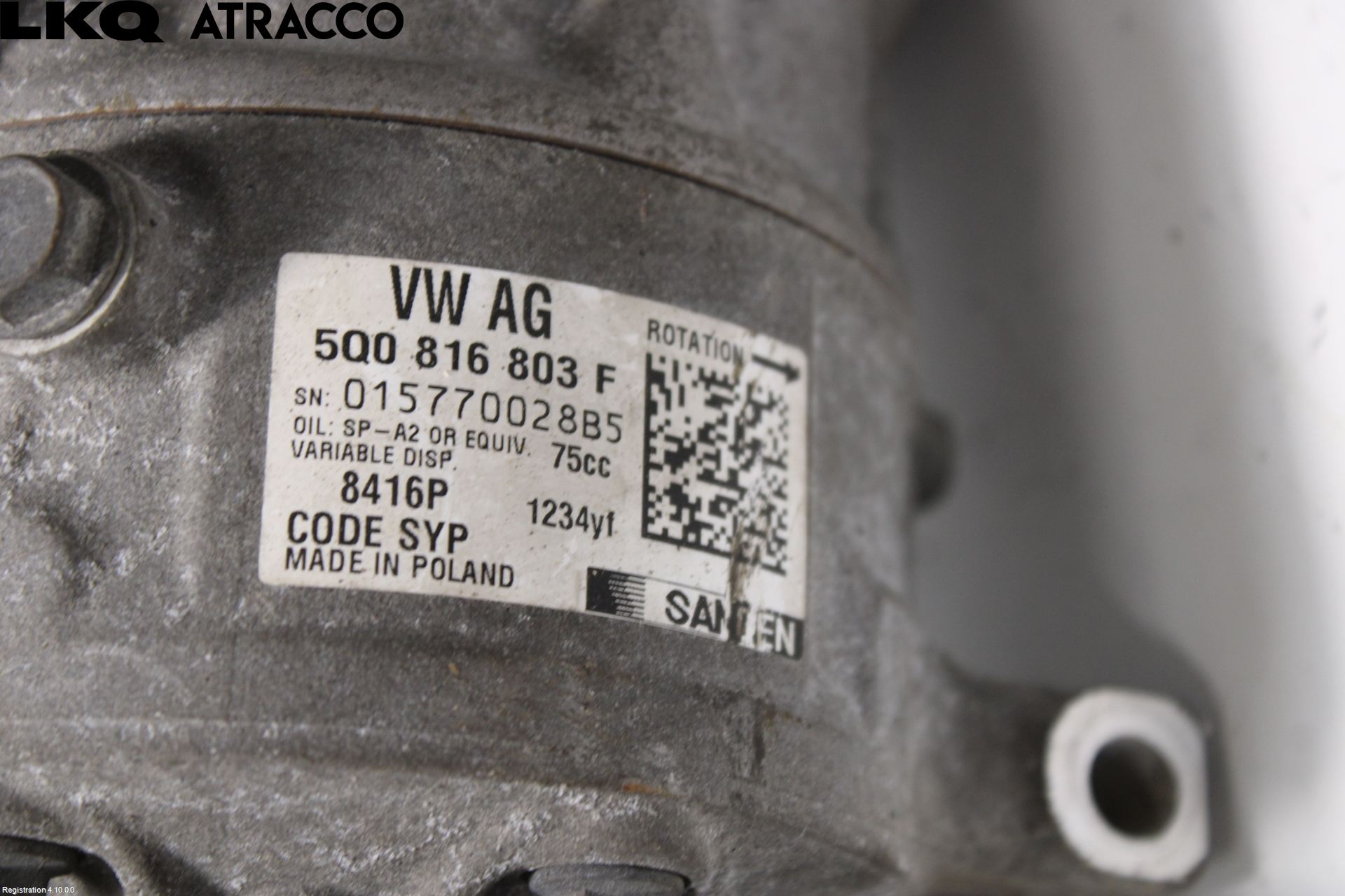 Volkswagen VW CADDY 16-20 Varme Ac Kompressor