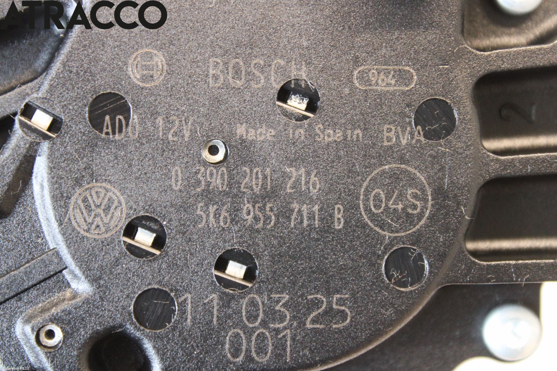 Volkswagen VW GOLF VI 09-13 Viskermotor Bakluke