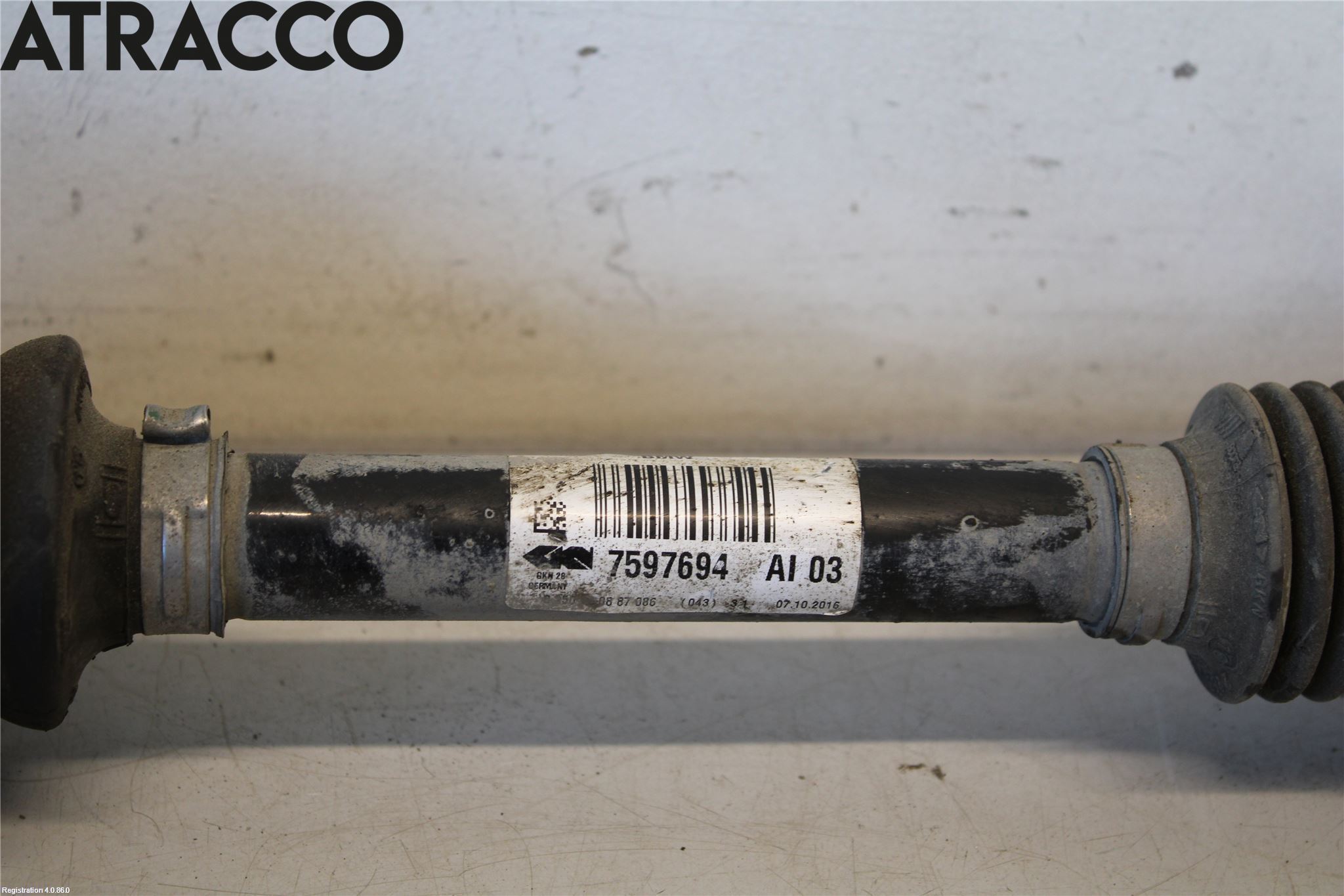 BMW 3 GT F34 13-19 Drivaksel Foran Kompl Høyre