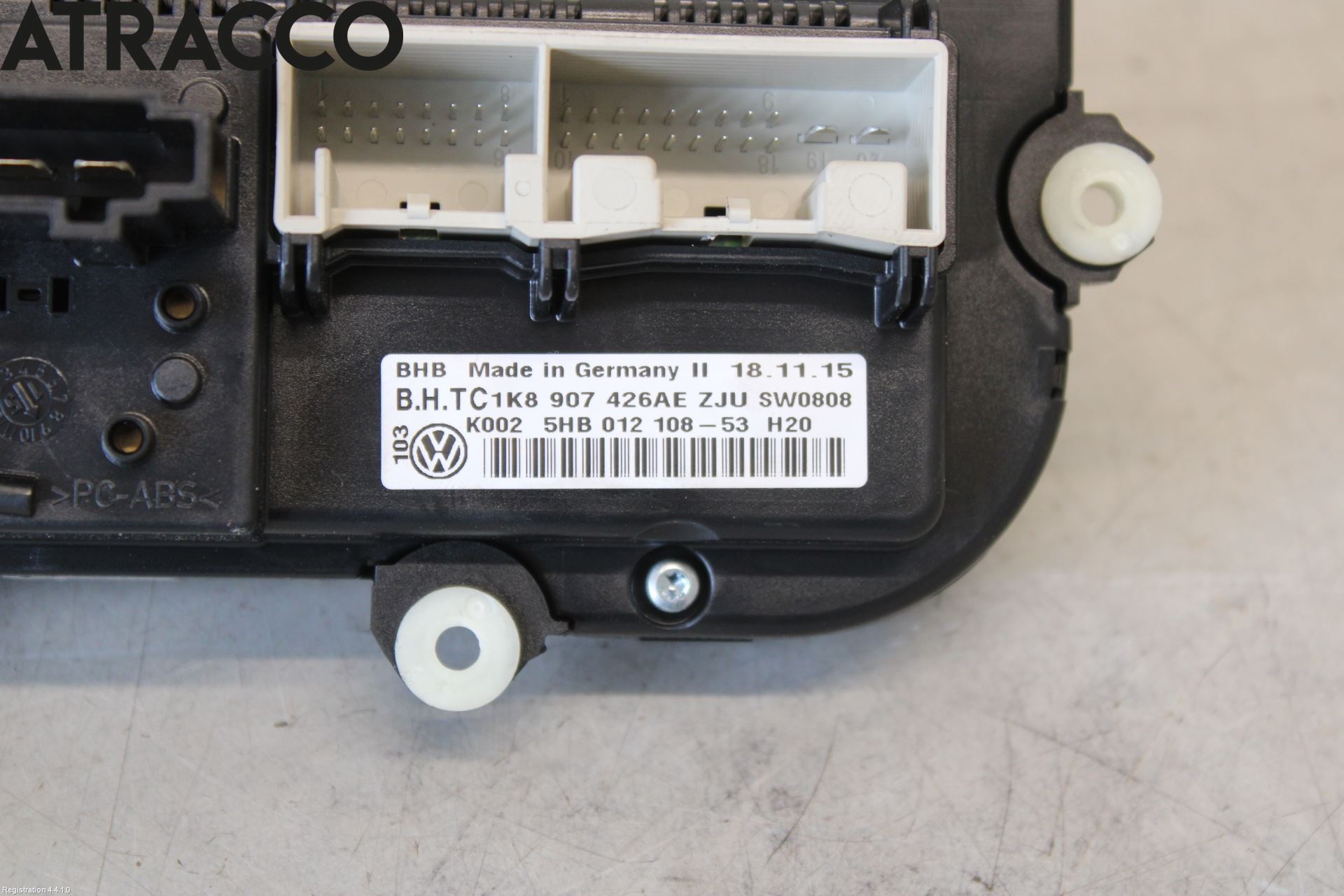 Volkswagen VW CADDY 16-20 Varme Ac Betjening-Display