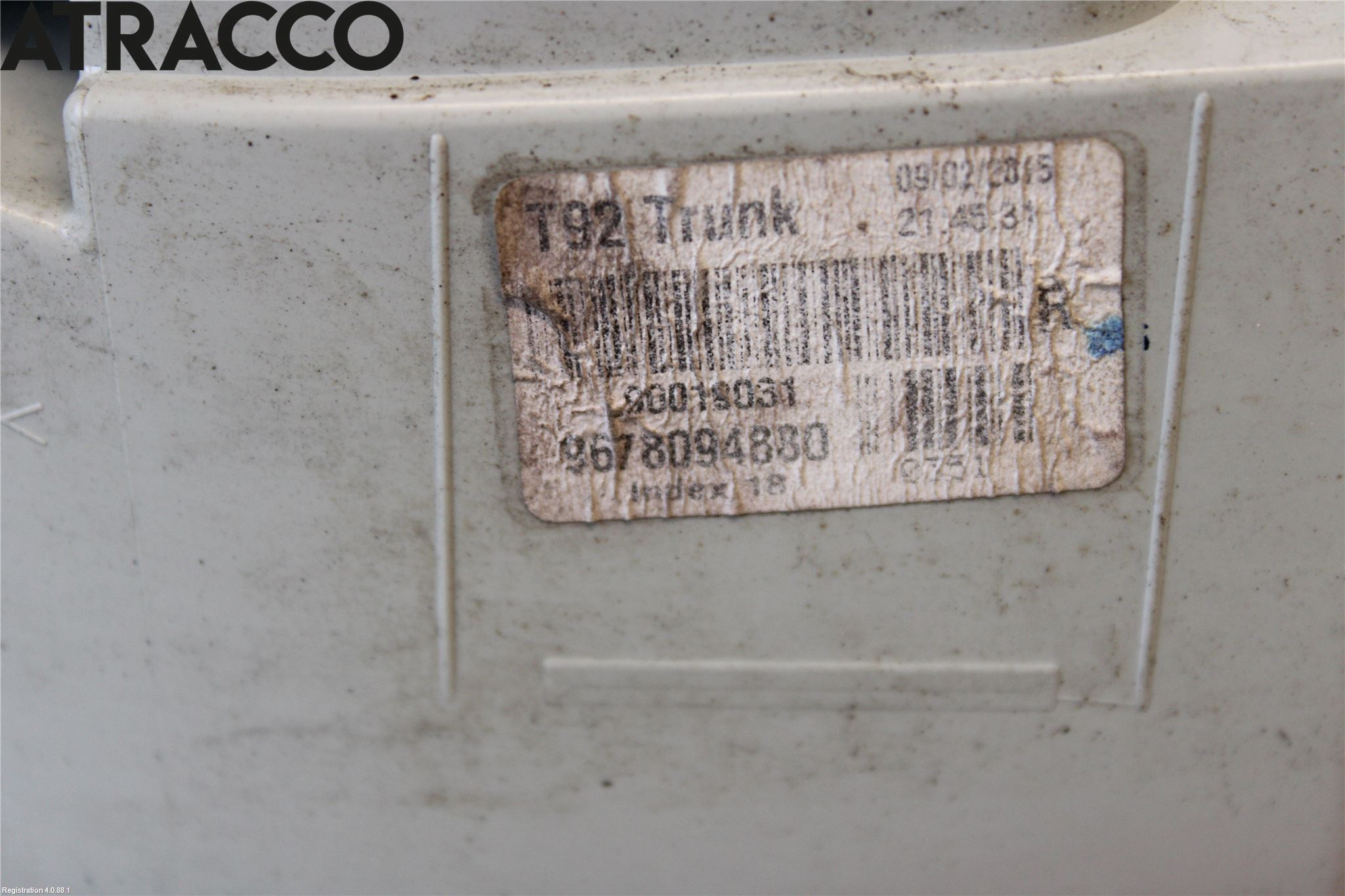 Peugeot 308 14-21 Baklykt Høyre  På Luke(Indre)