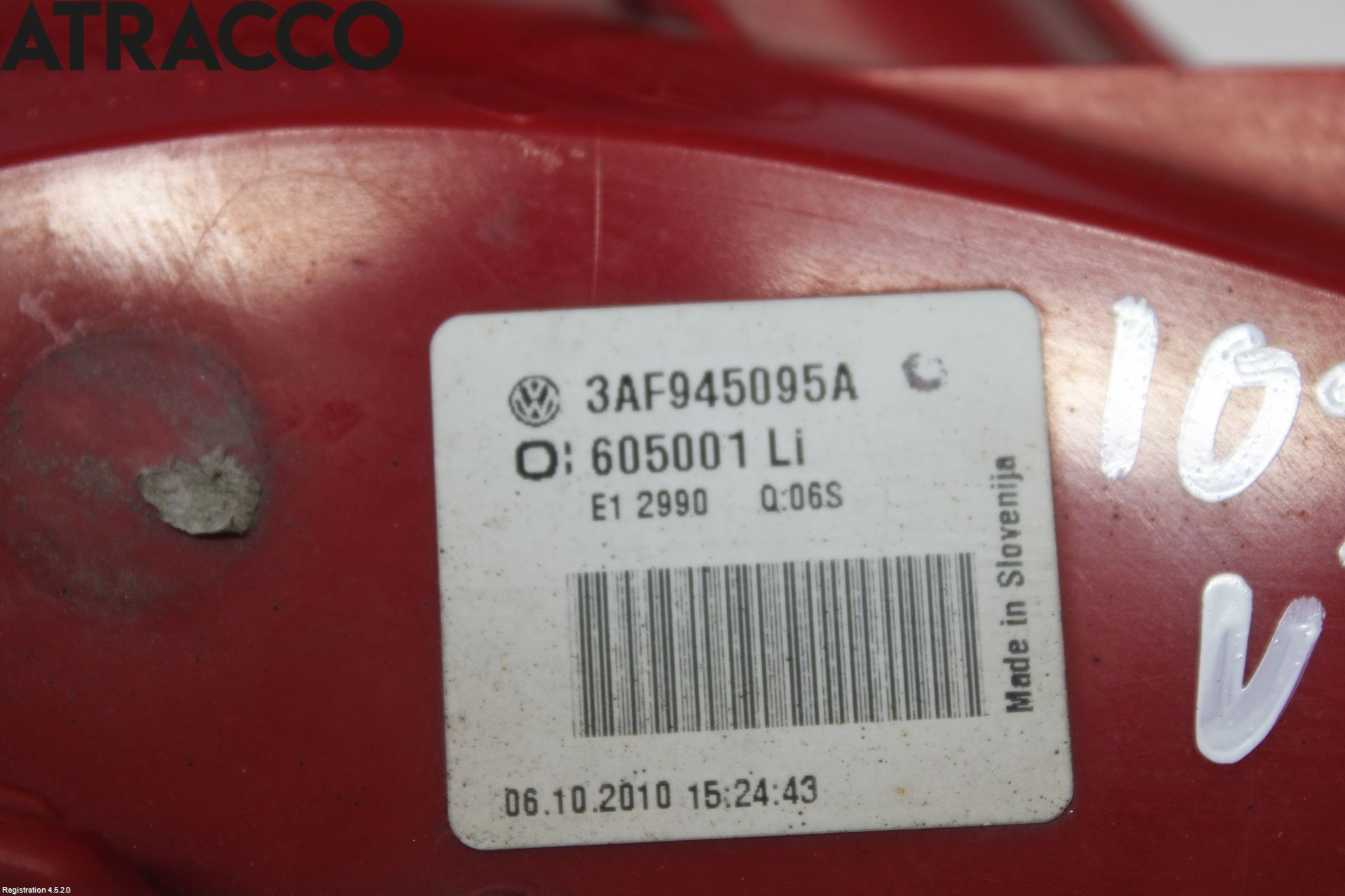 Volkswagen VW PASSAT 11-14 Baklykt Venstre