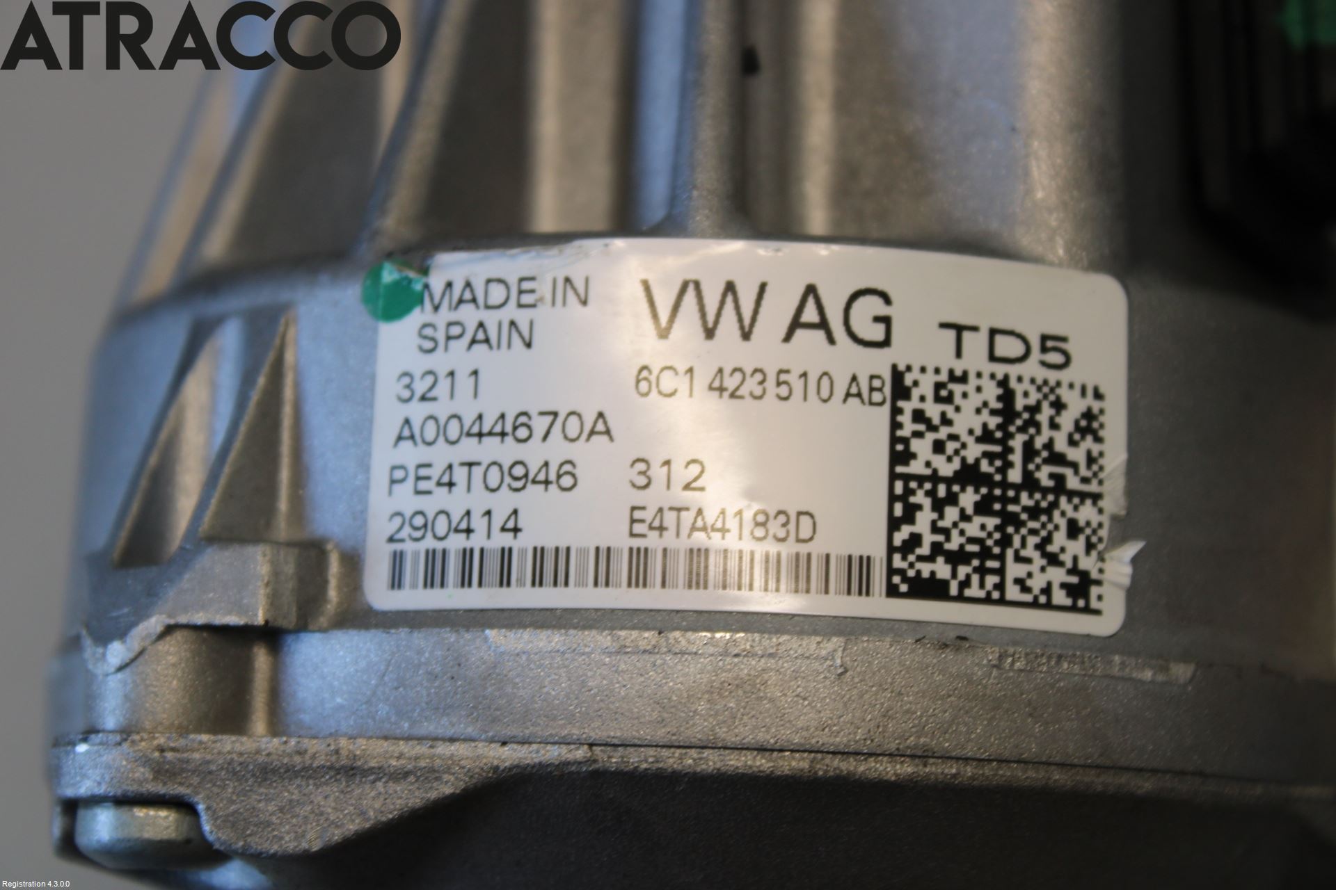 Volkswagen VW POLO 10-17 Rattakselaggregat Innebygd Servo