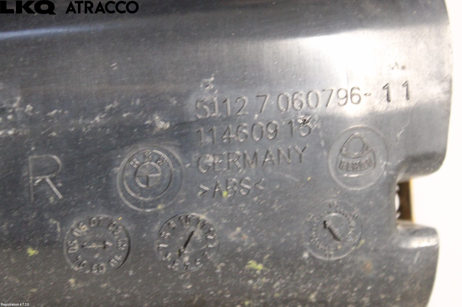 BMW 5 E60/61 Sed/Tou 02-10 Støtfangerfeste Bak Høyre