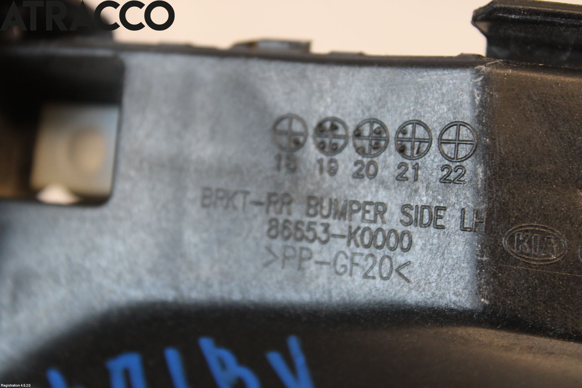 Kia SOUL 09- Støtfangerfeste Bak Venstre