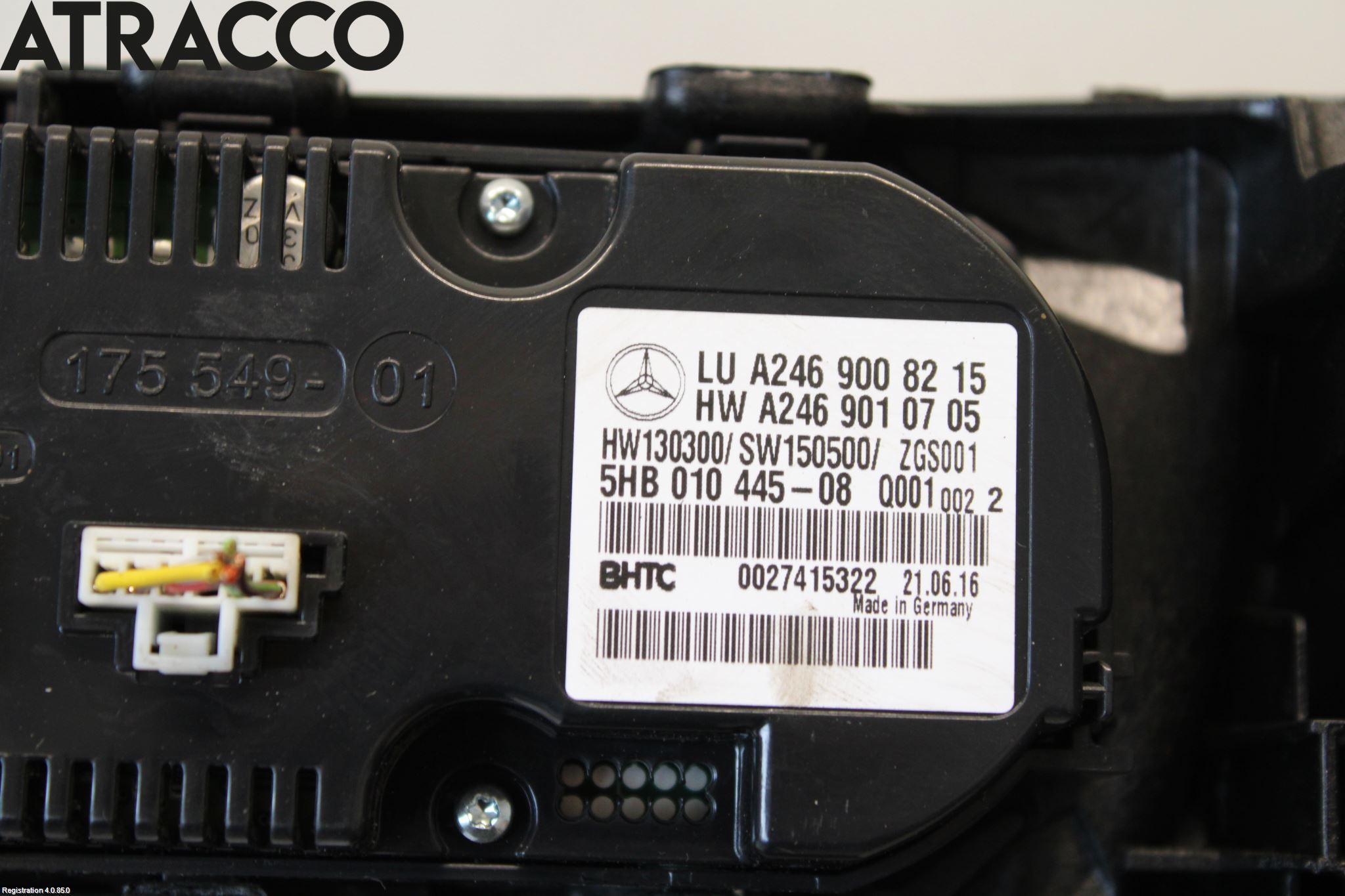 Mercedes-Benz MB CLA-KLASS (C117/X117) 13-19 Varme Ac Betjening-Display