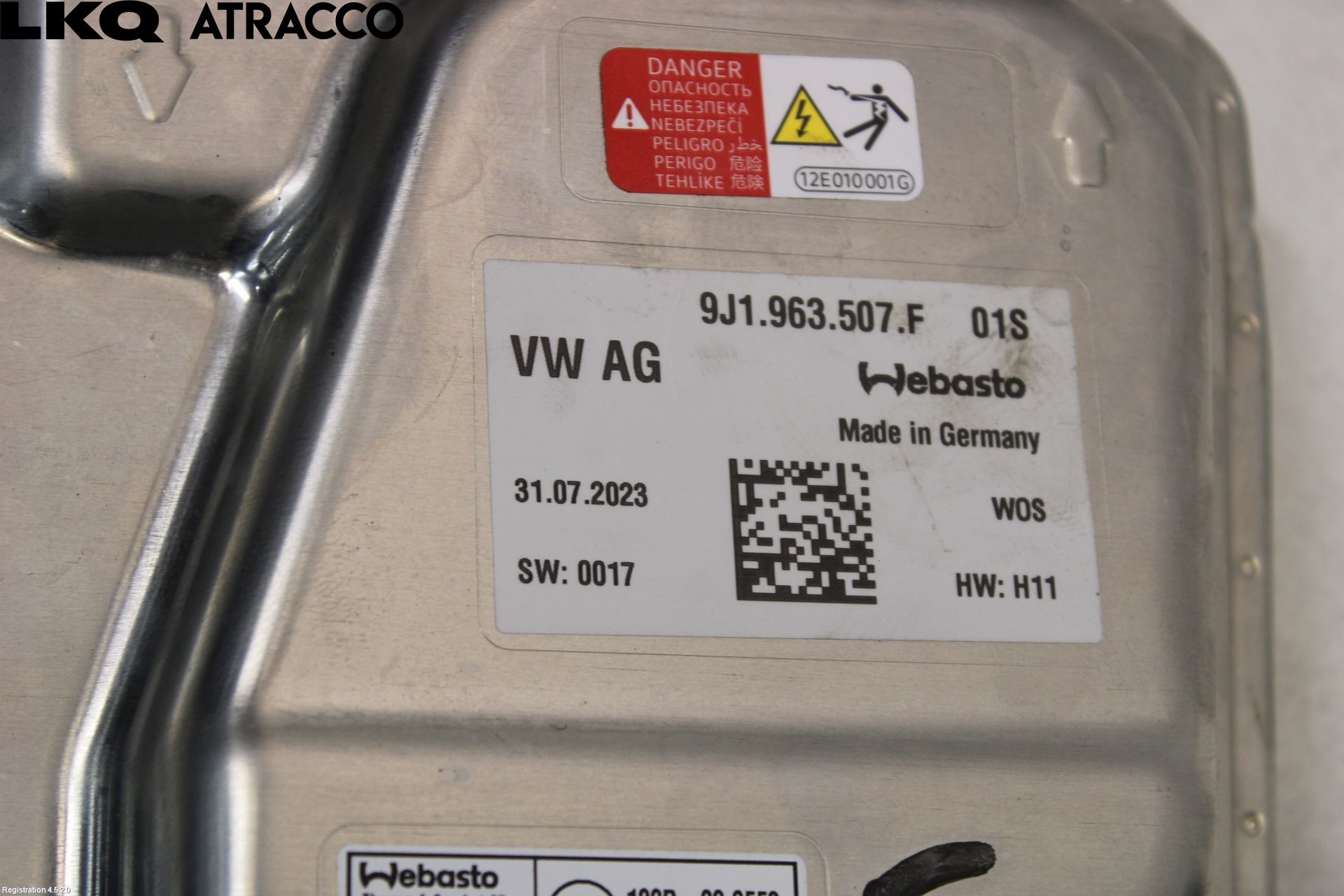 Porsche TAYCAN 20- Varmeapparat Register Komplett