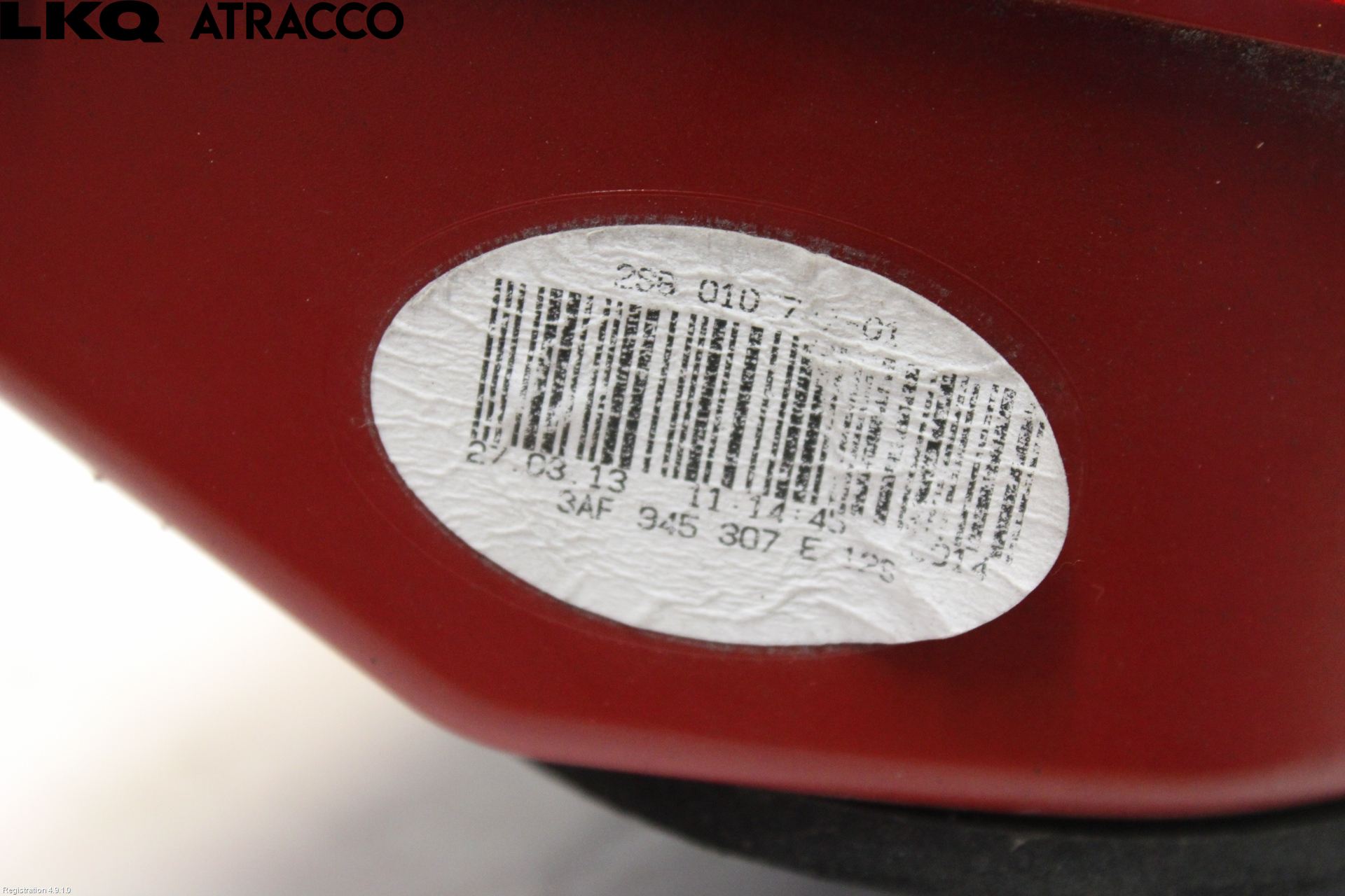 Volkswagen VW PASSAT 11-14 Baklykt Venstre  På Luke(Indre