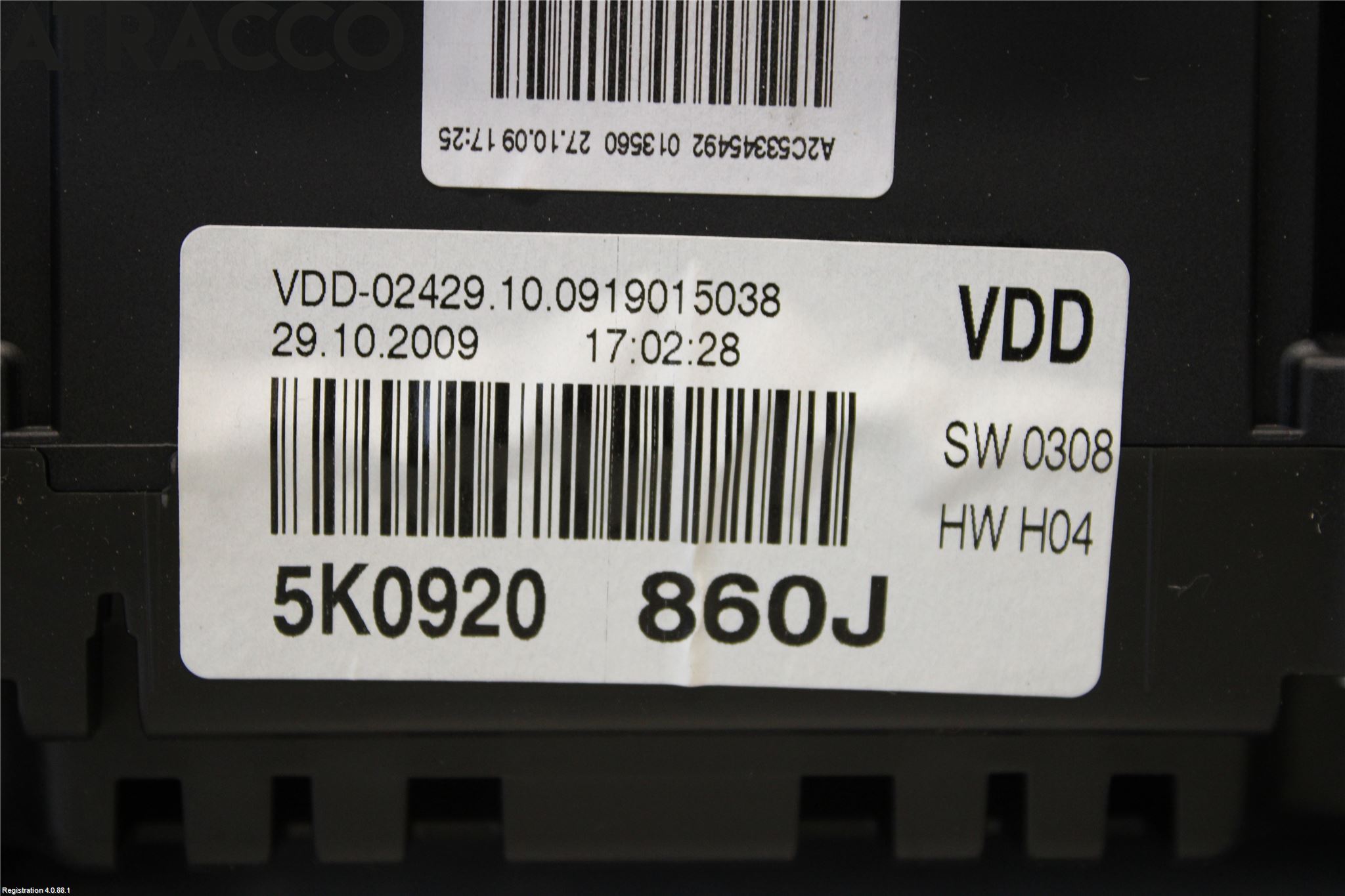 Volkswagen VW GOLF VI 09-13 Instr Kombinert