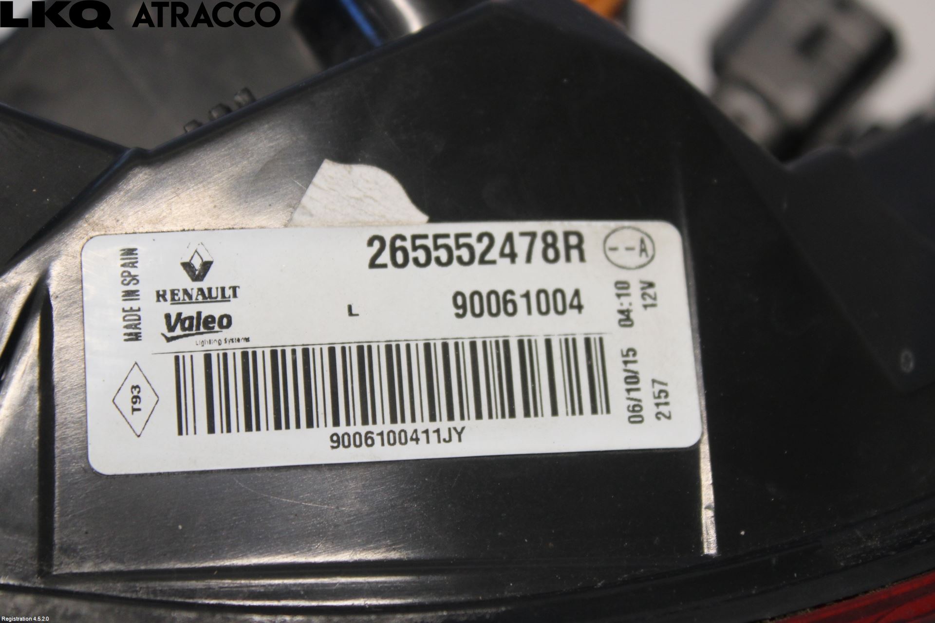 Renault KADJAR 15- Baklykt Venstre