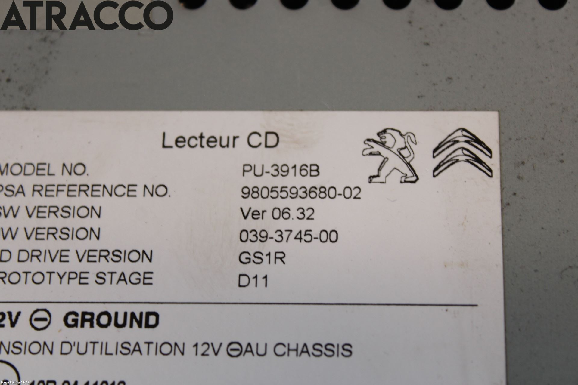 Peugeot 308 14-21 Stereo Cd Veksler