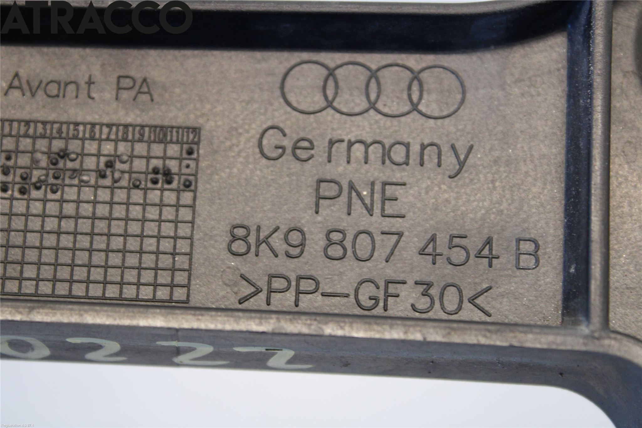 Audi A4/S4 08-11 Støtfangerfeste Bak Høyre