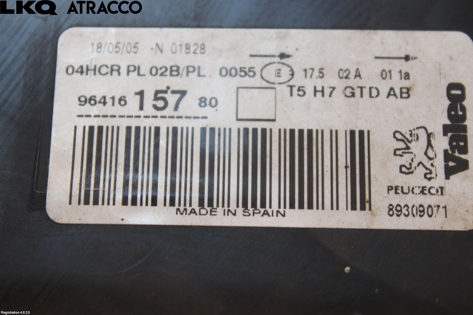 Peugeot 307     01-05 Frontlykt Venstre